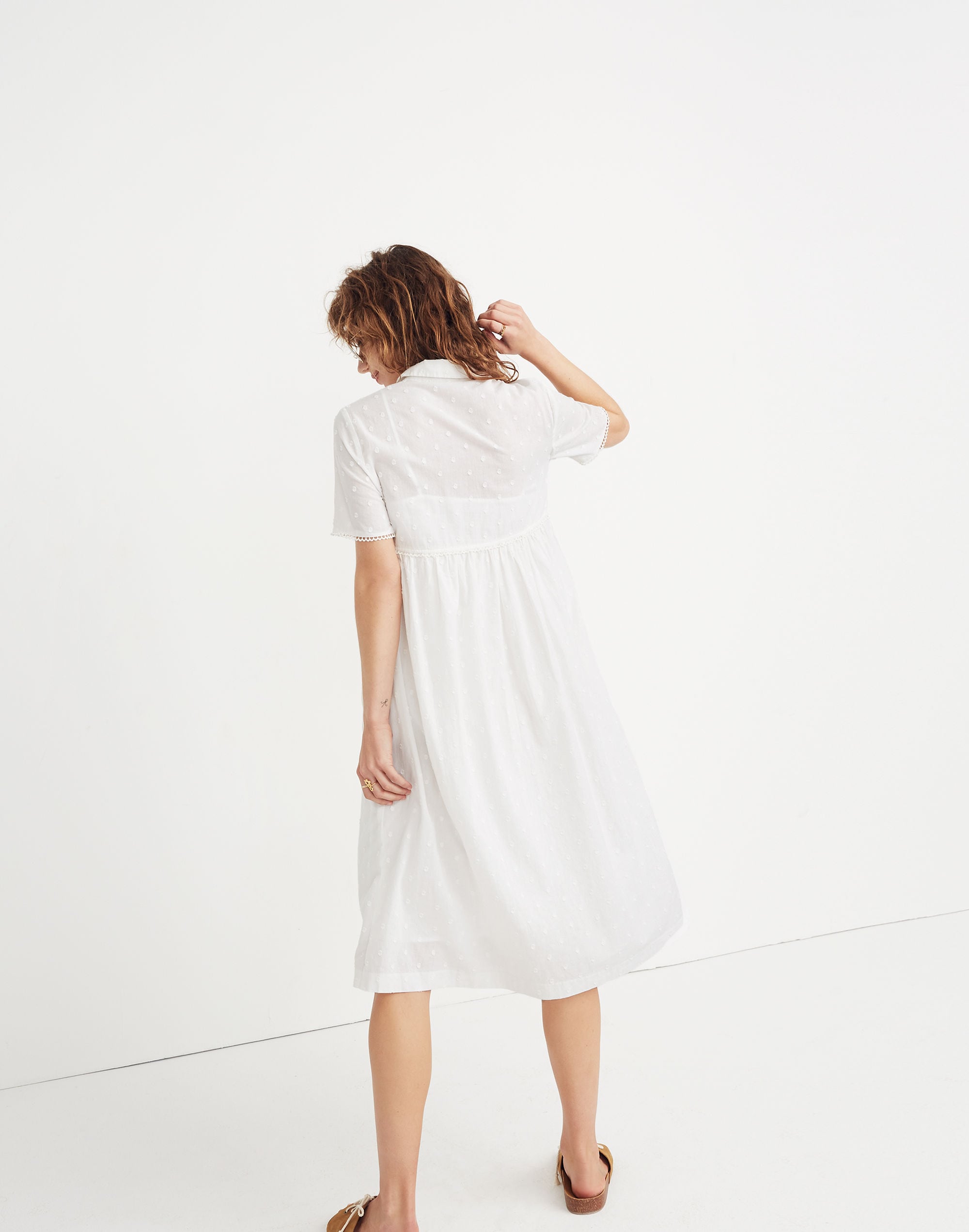 madewell midi shirt dress