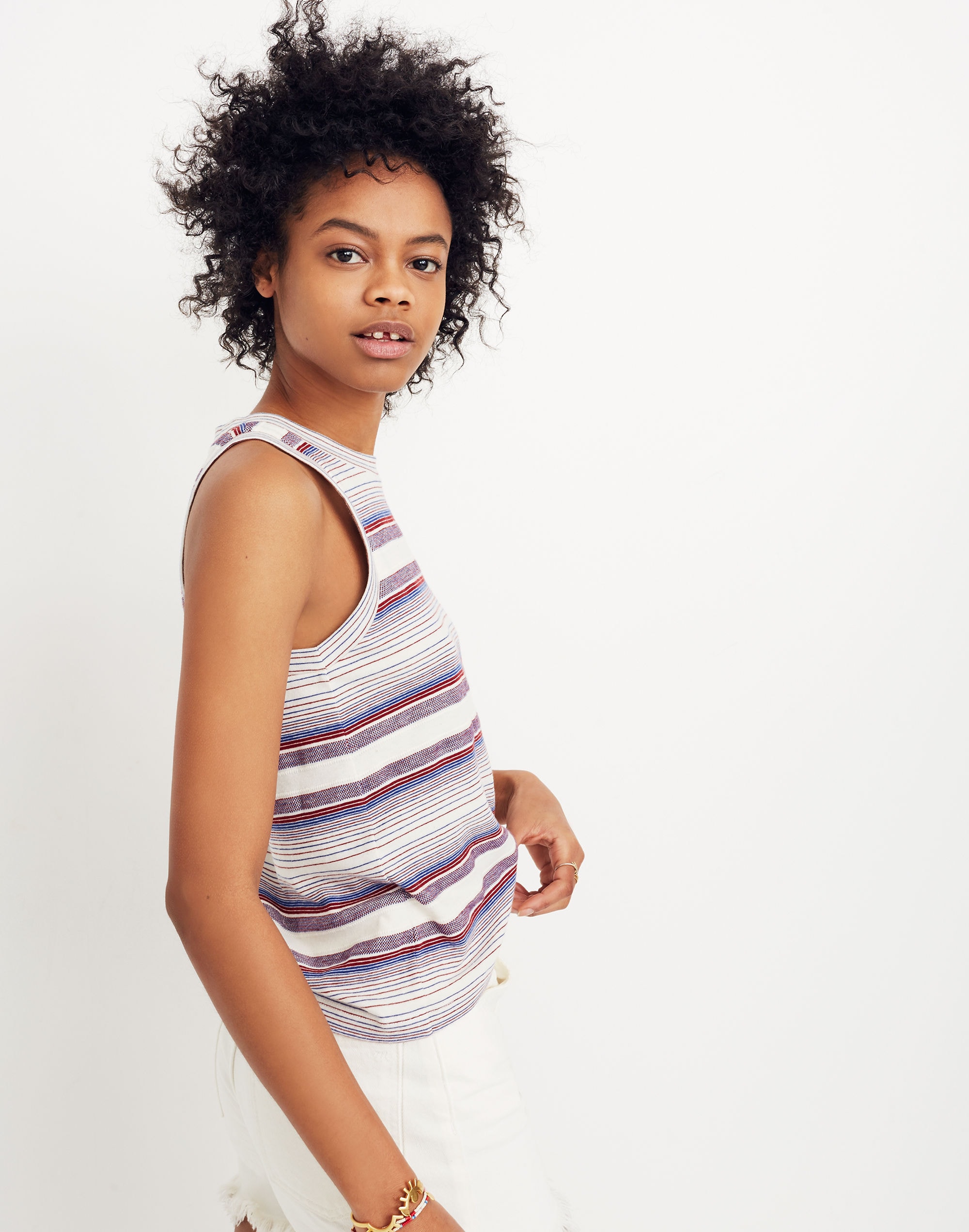 Women s Carita Stripe Tank Top Madewell