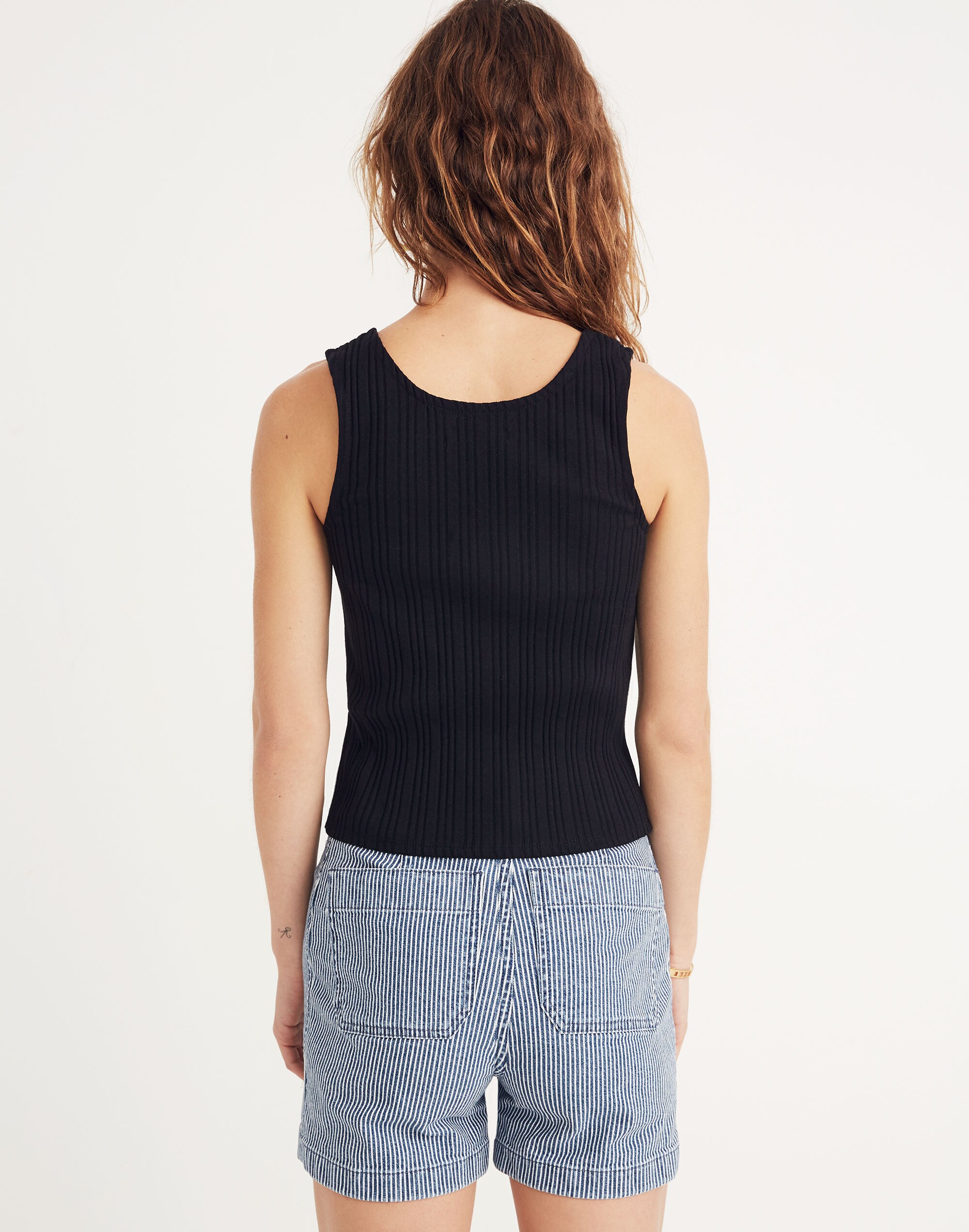 Ribbed Button-Front Tank Top | Madewell