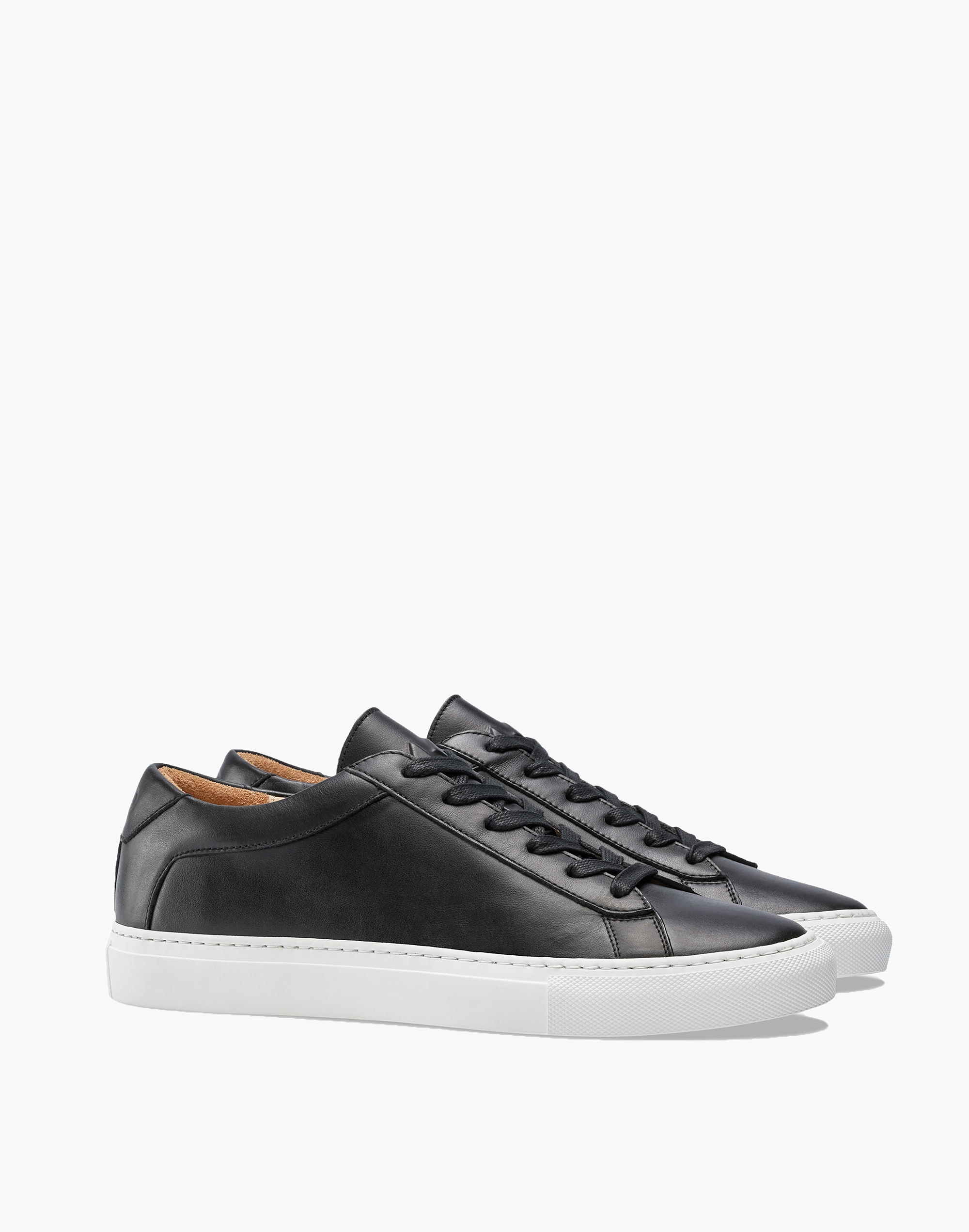 Koio Capri Onyx Low-Top Sneakers in Black Leather