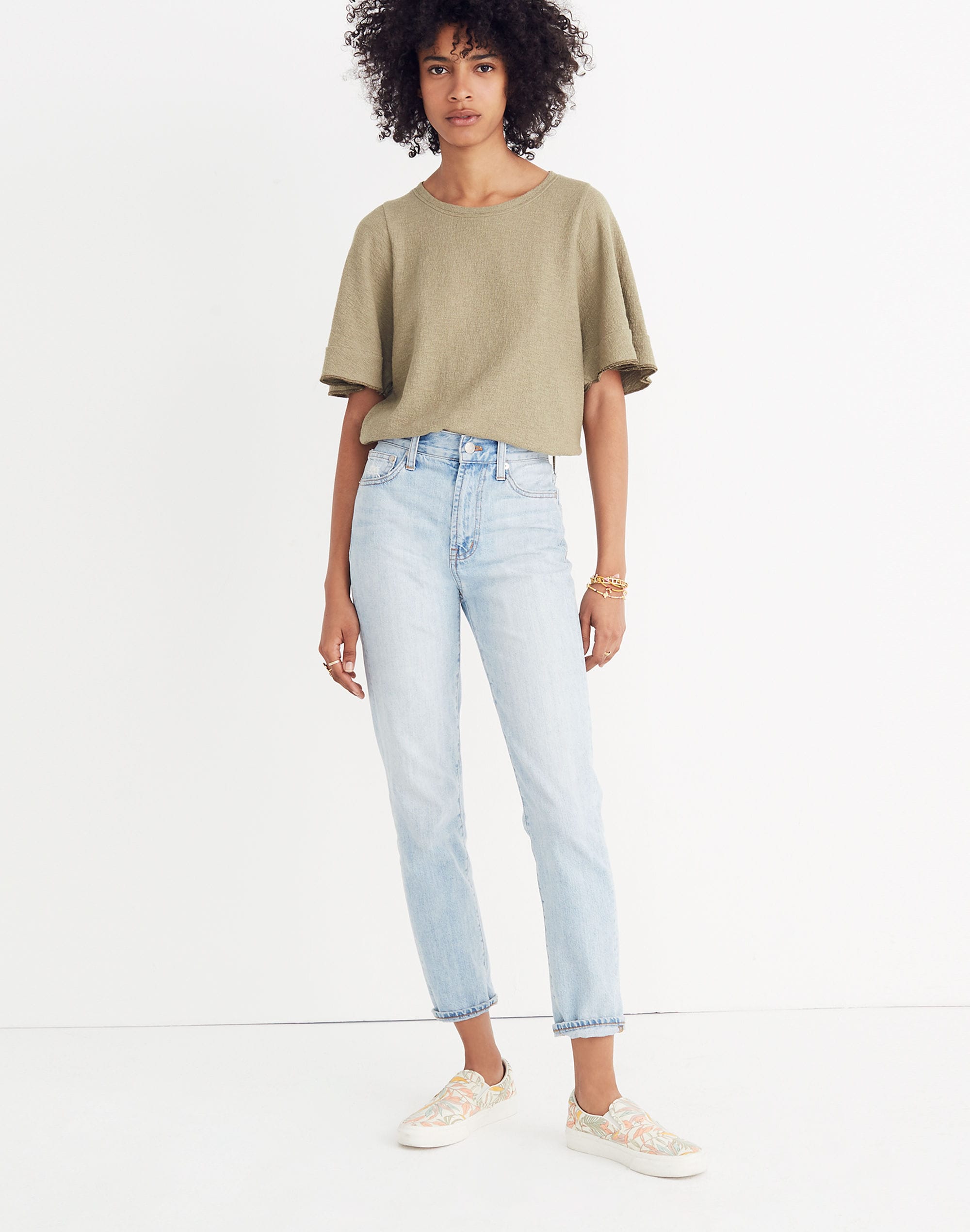 Texture & Thread Flutter-Sleeve Top | Madewell