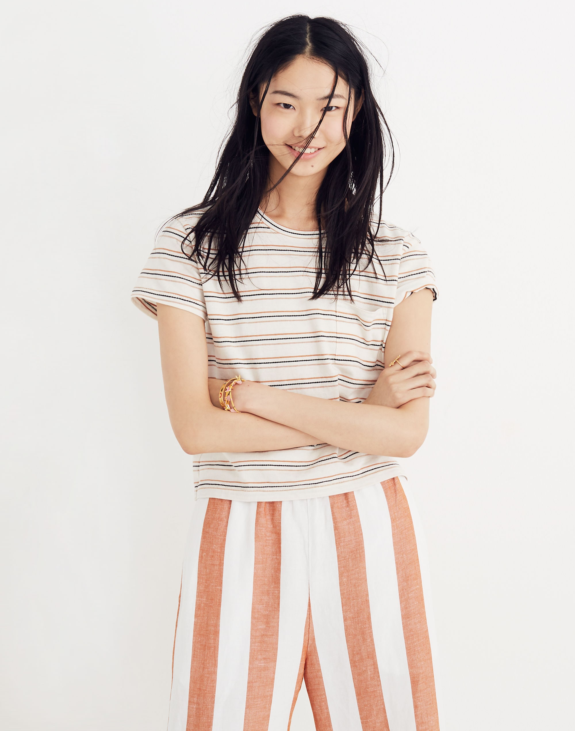 Radio Boxy Tee in Cohen Stripe | Madewell