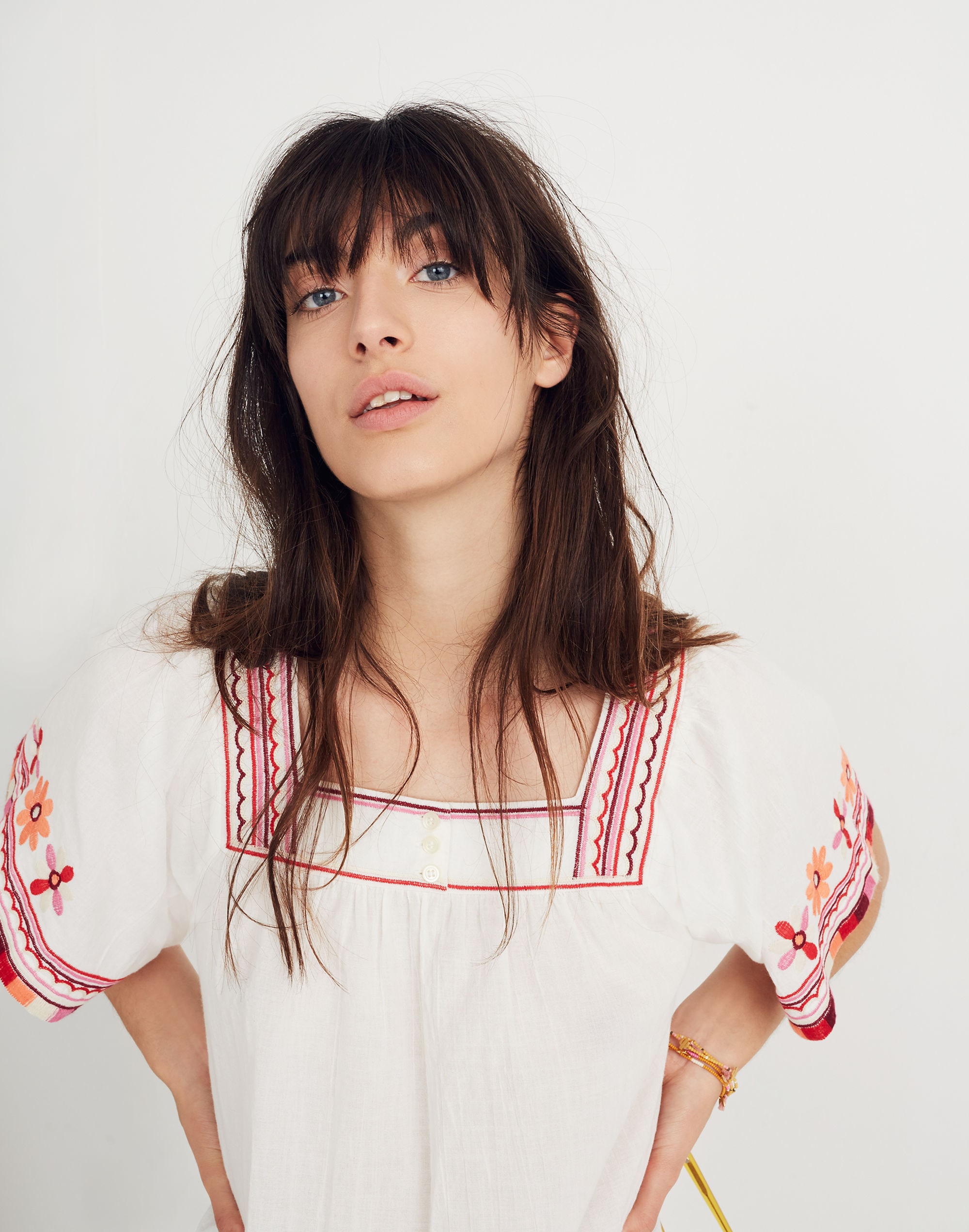 Embroidered Sandblossom Top | Madewell