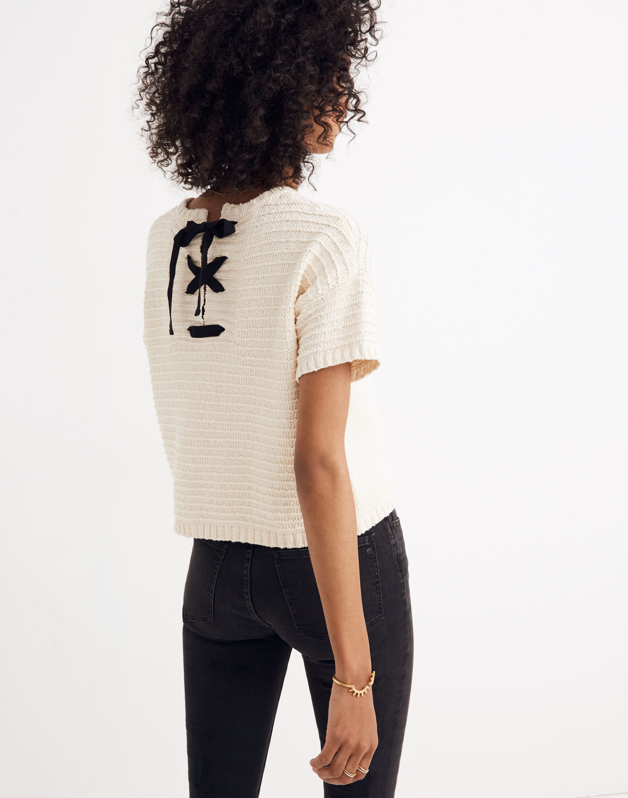 Lace-Back Sweater Tee | Madewell