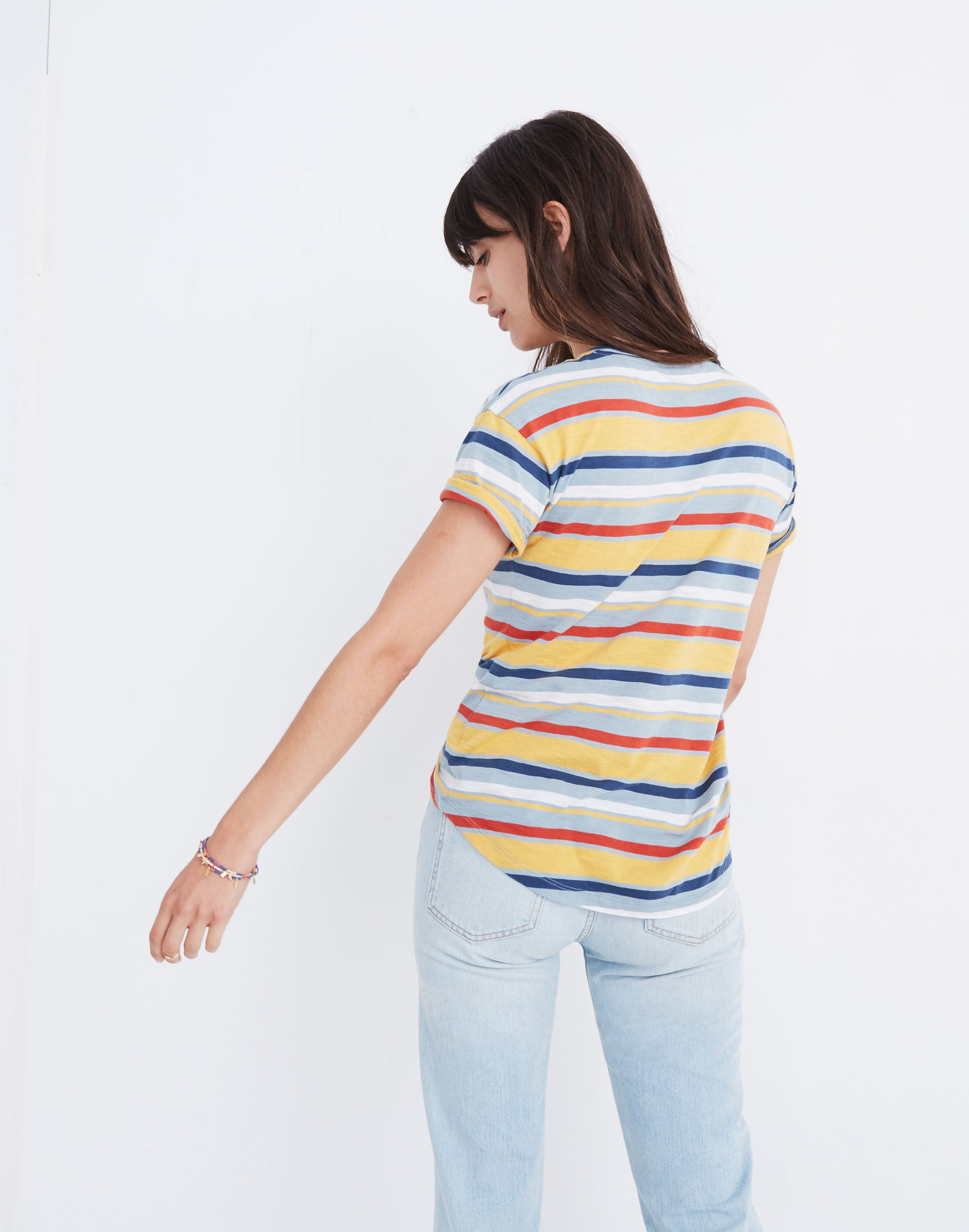 Whisper Cotton Crewneck Tee Carlsbad Stripe | Madewell