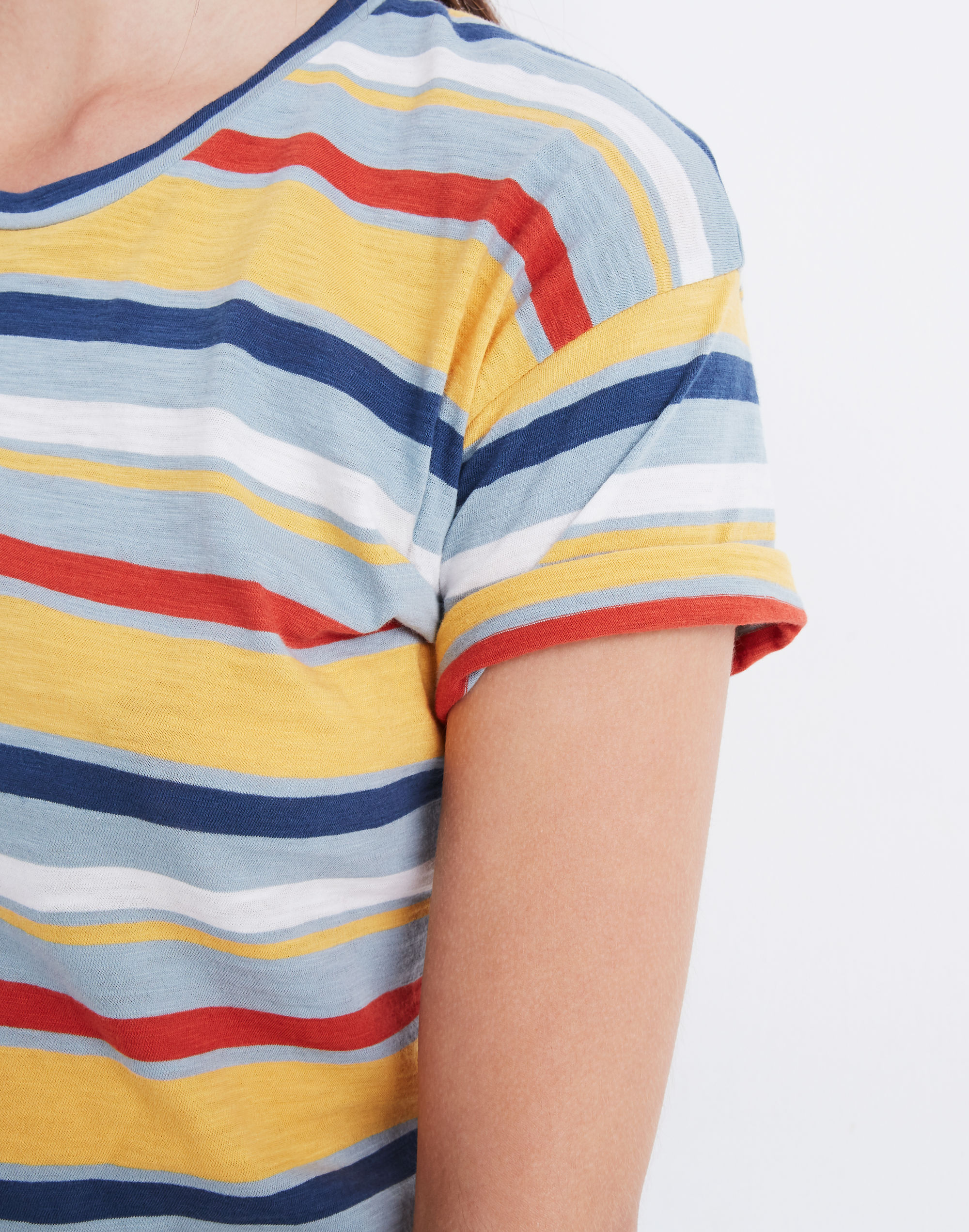 Whisper Cotton Crewneck Tee Carlsbad Stripe | Madewell