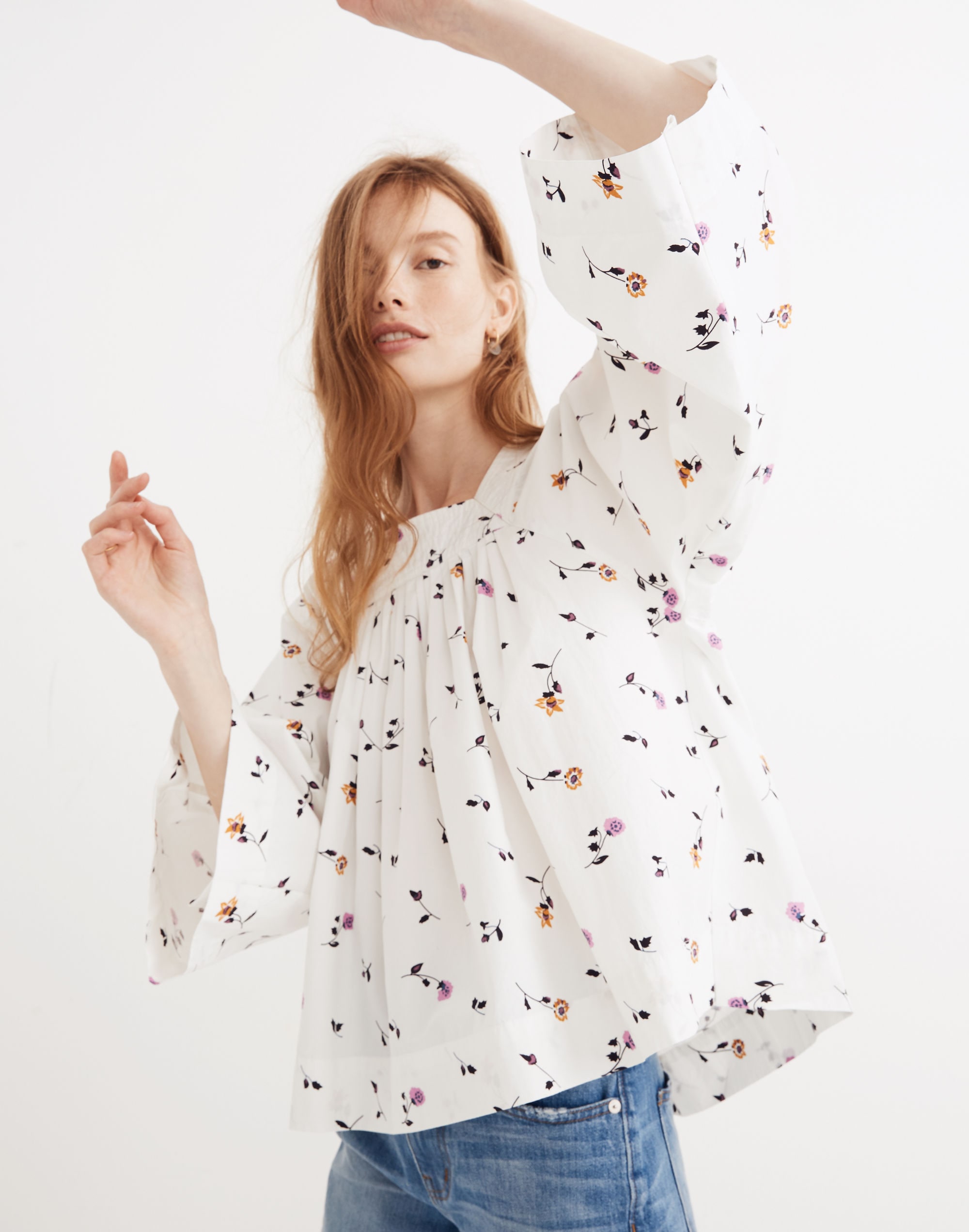 Square-Neck Top Sweet Blossoms | Madewell