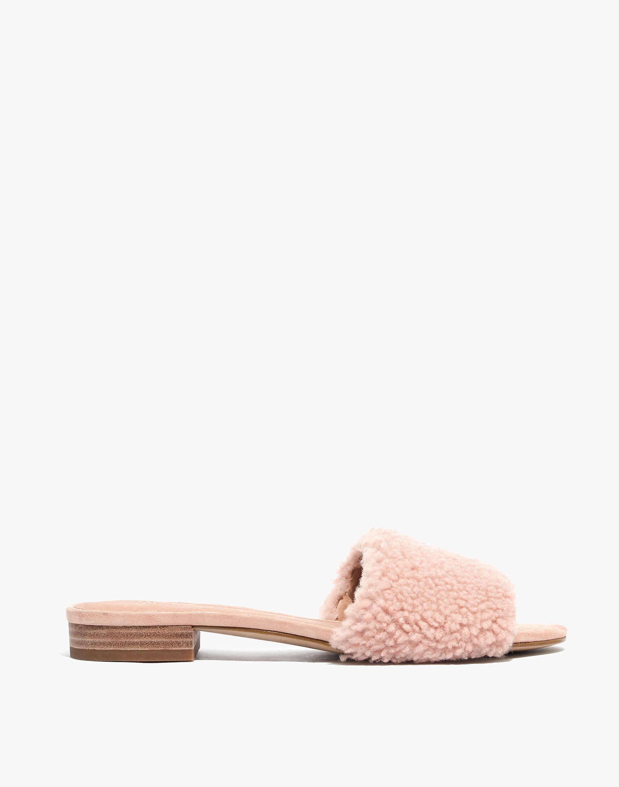 The Jackson Shearling Slide Sandal | Madewell