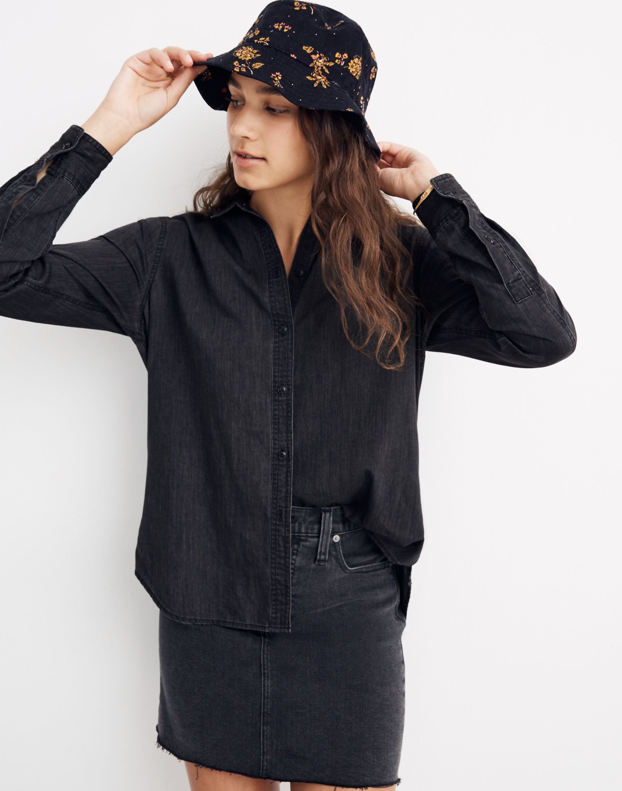 Denim Oversized Ex-Boyfriend Shirt Lunar Wash | Madewell