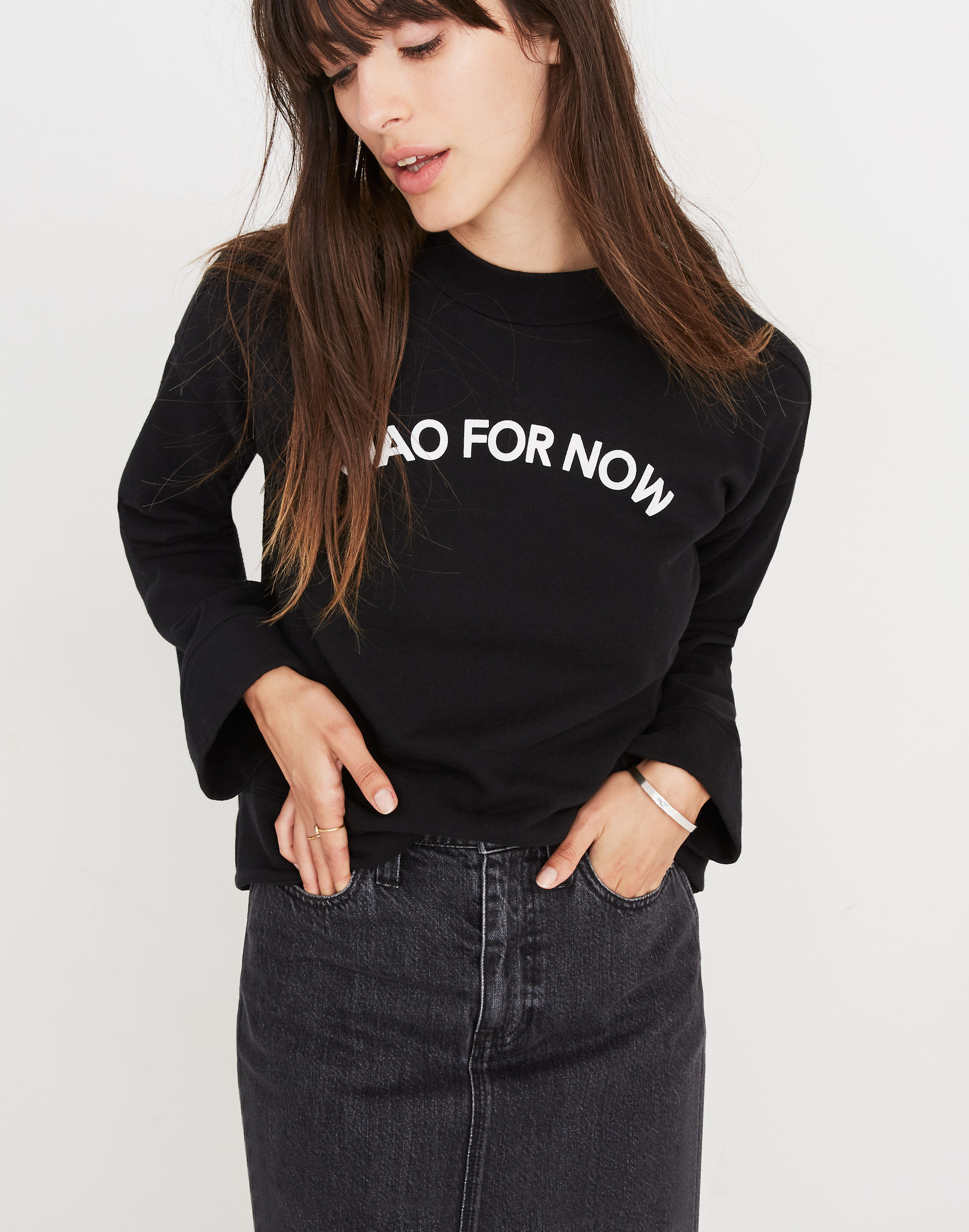 Ciao For Now Mockneck Sweatshirt | Madewell