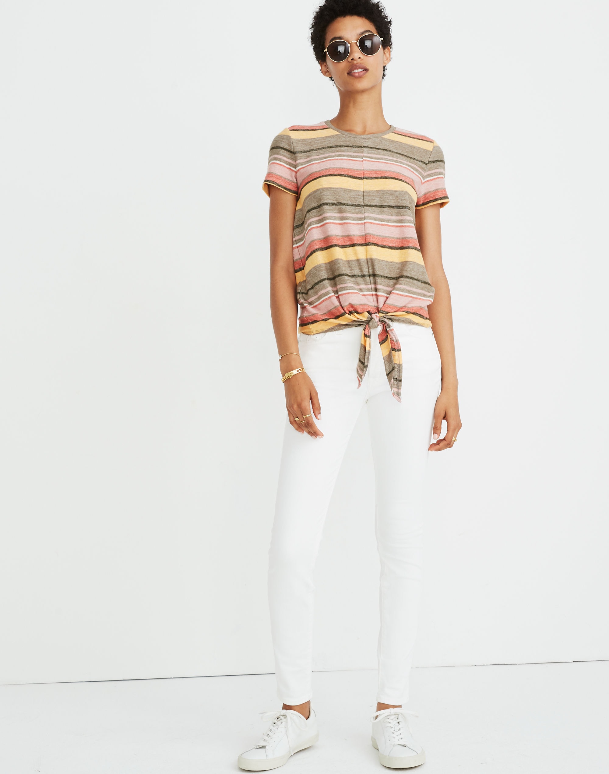 Texture & Thread Modern Tie-Front Top Kieran Stripe | Madewell