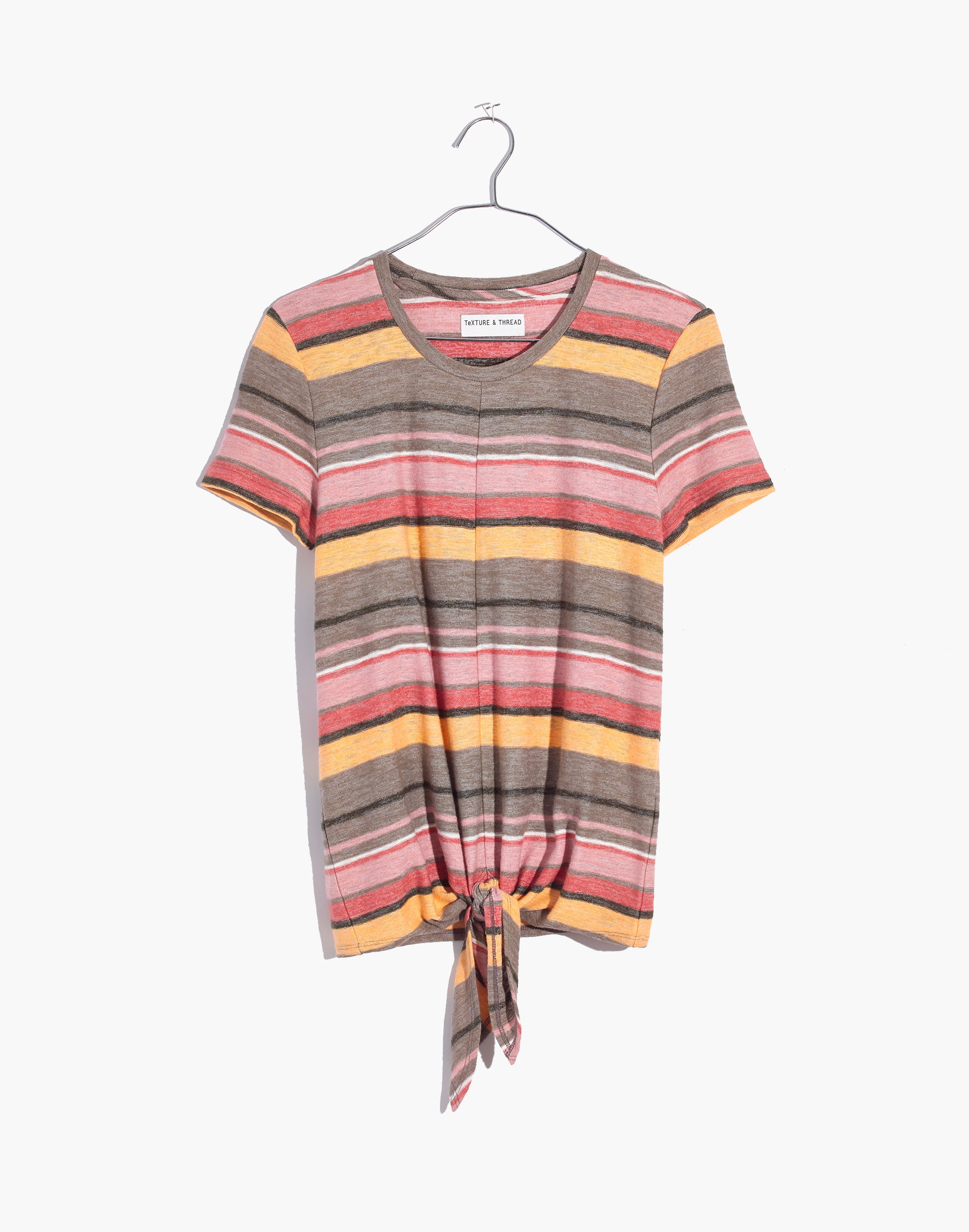 Texture & Thread Modern Tie-Front Top Kieran Stripe | Madewell