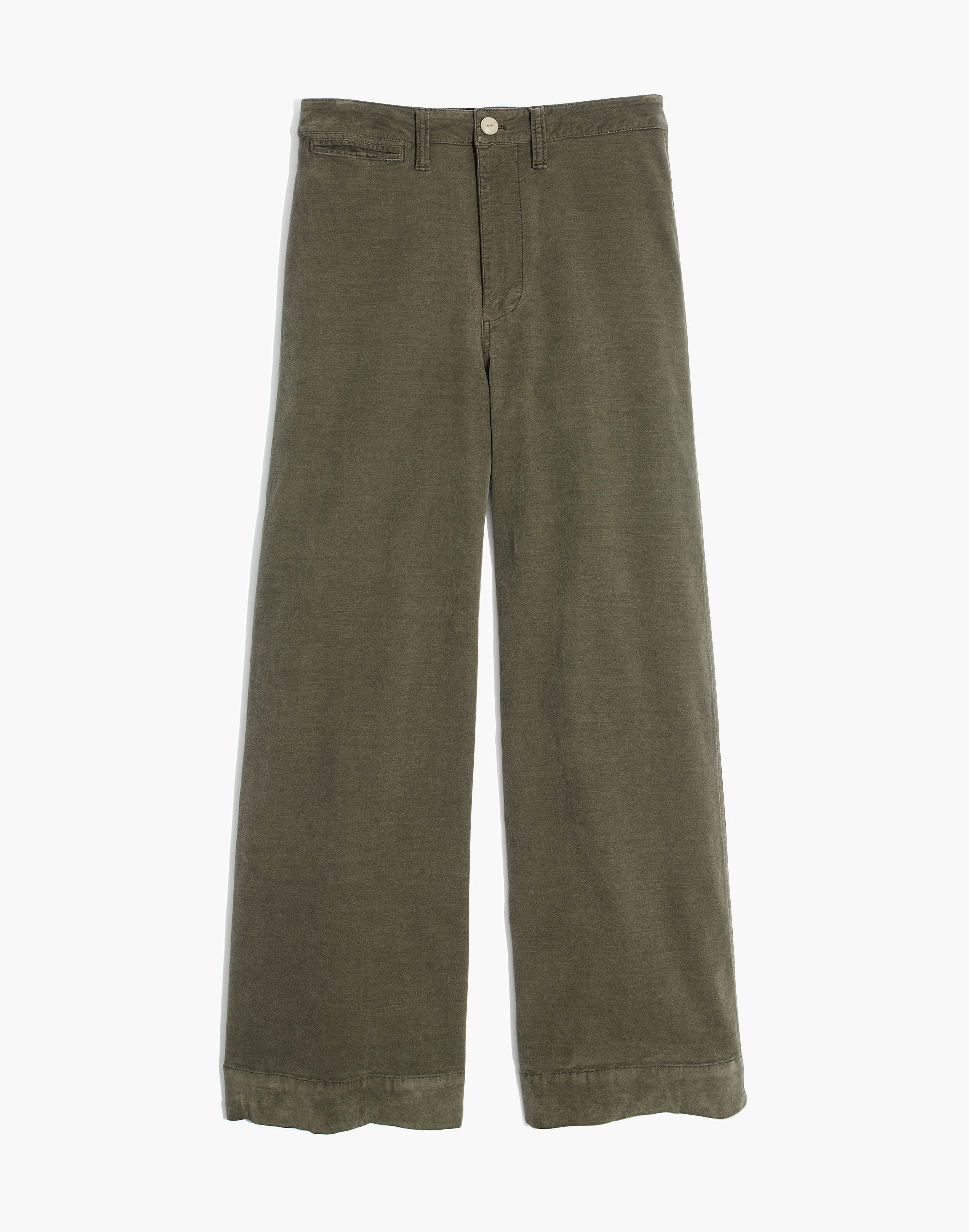 Tall Emmett Wide-Leg Crop Pants Velveteen | Madewell