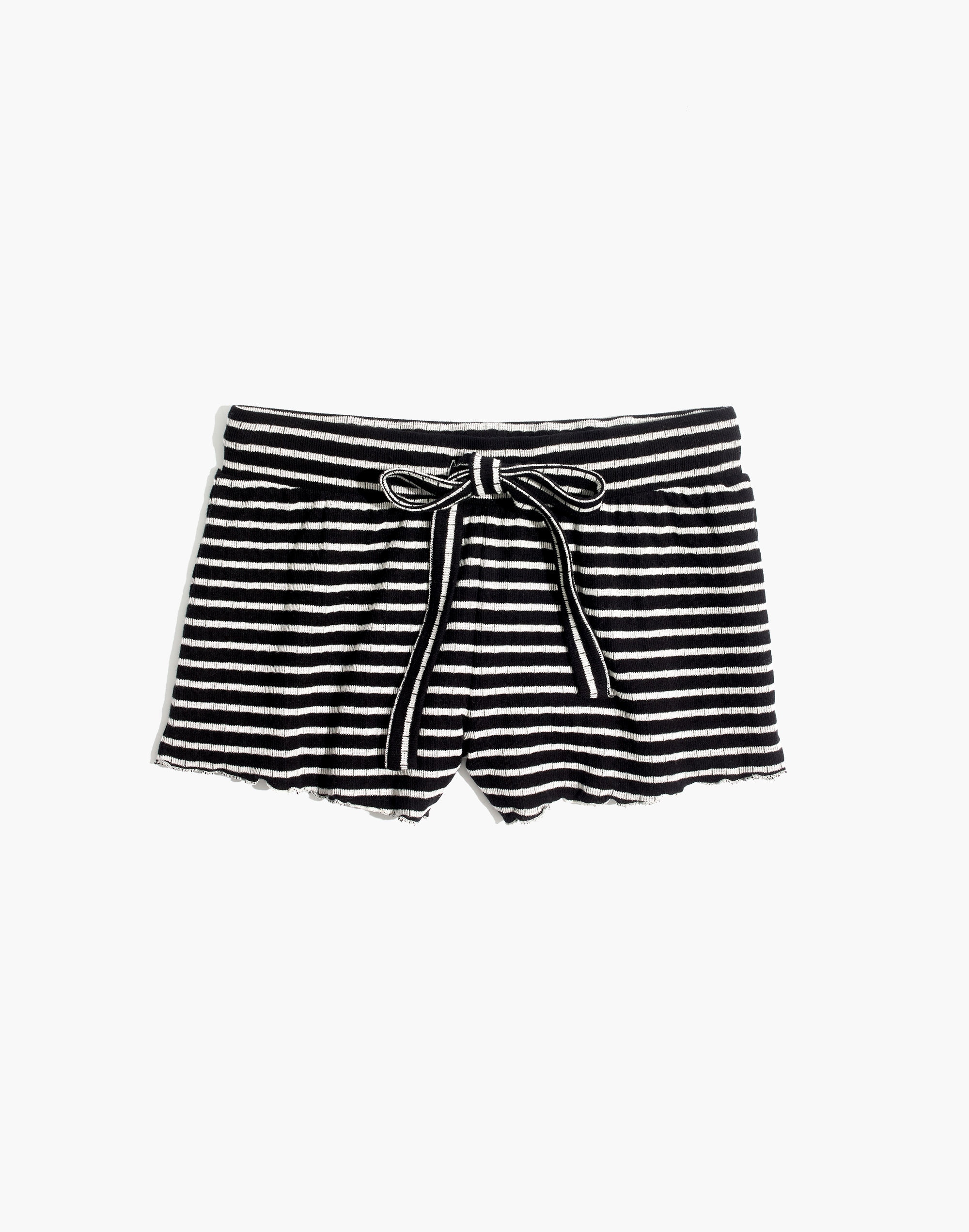 Ruffled Pajama Shorts Stripe | Madewell