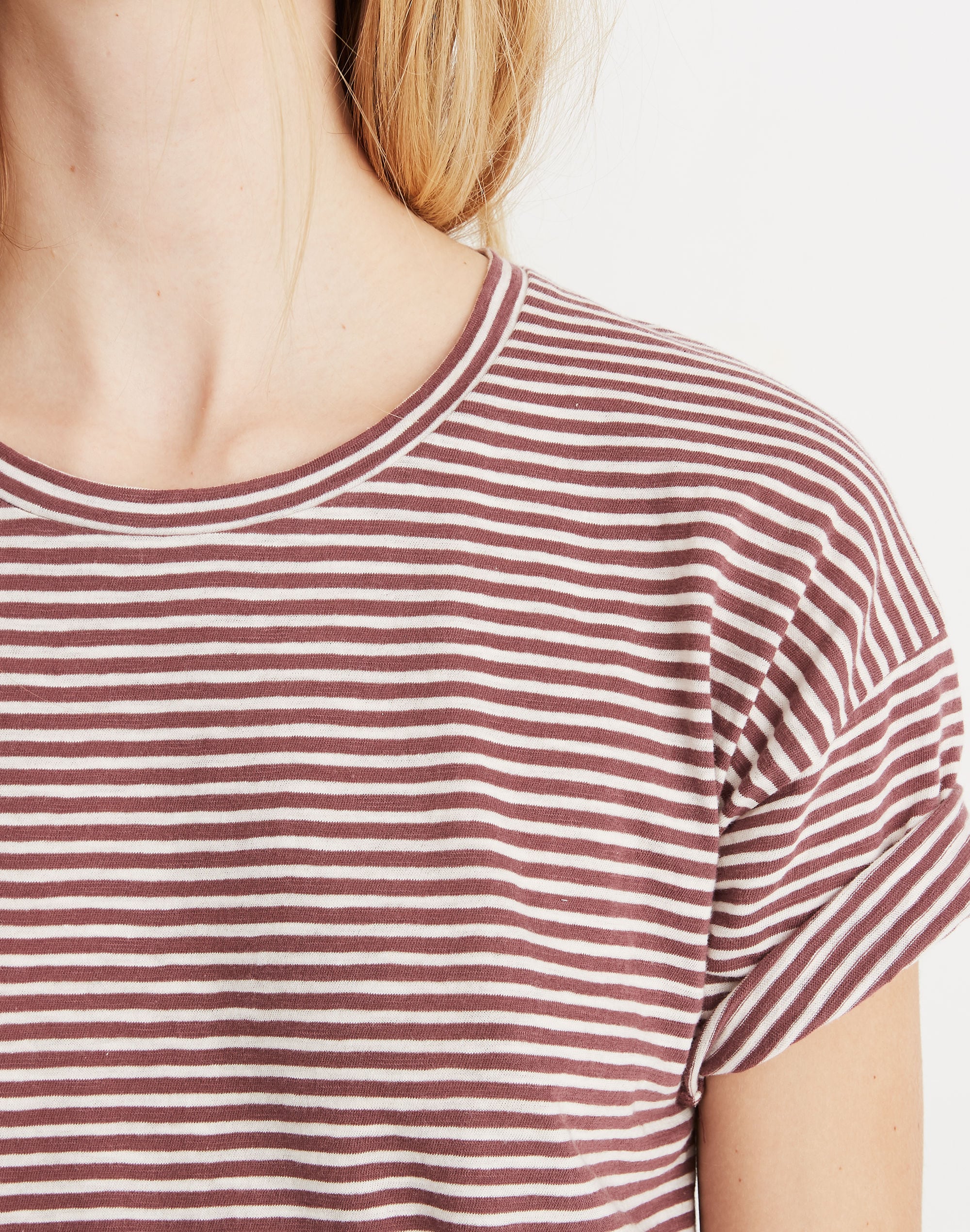 Whisper Cotton Crewneck Tee Daniela Stripe | Madewell