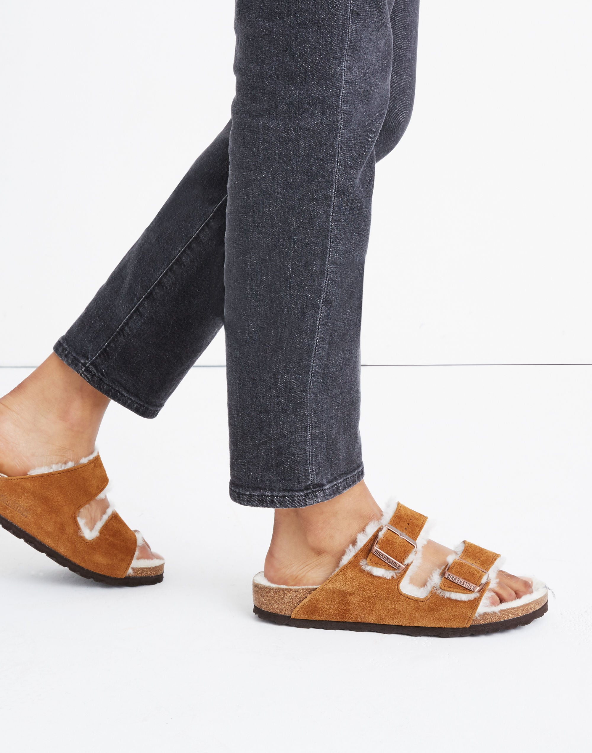 Birkenstock® Suede Arizona Sandals Shearling