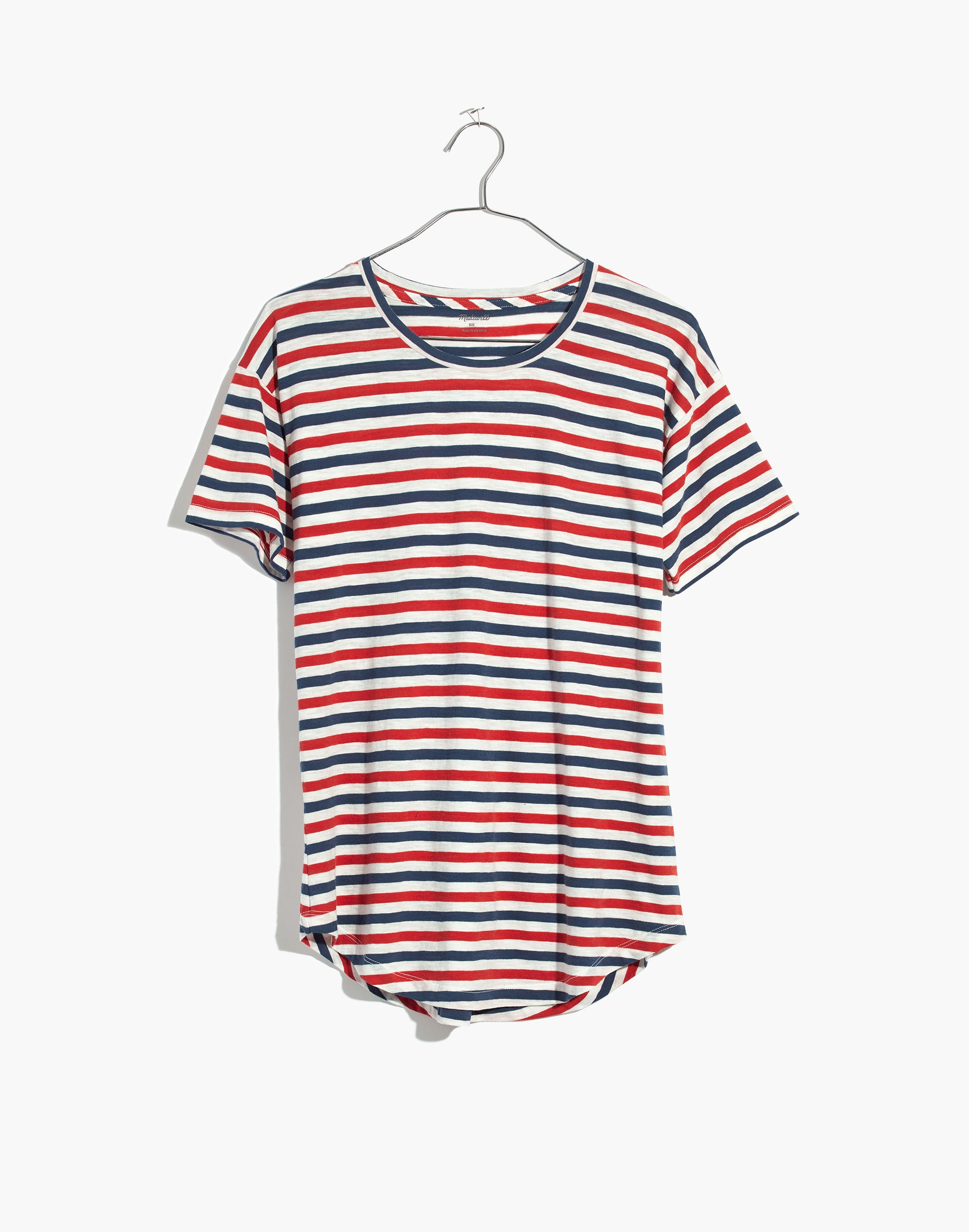 Whisper Cotton Crewneck Tee in Franklin Stripe | Madewell