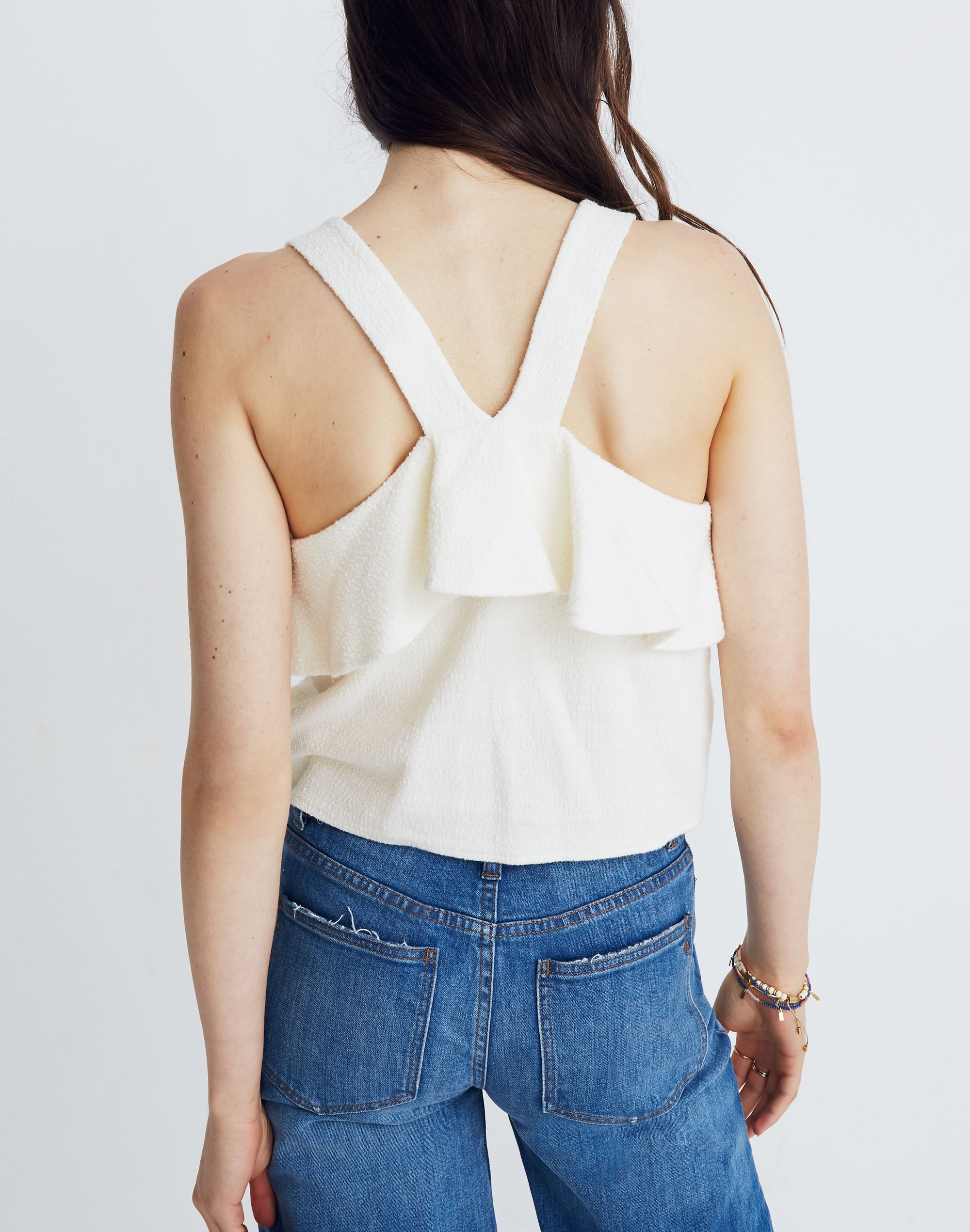 Texture & Thread Ruffle Tie-Front Tank | Madewell