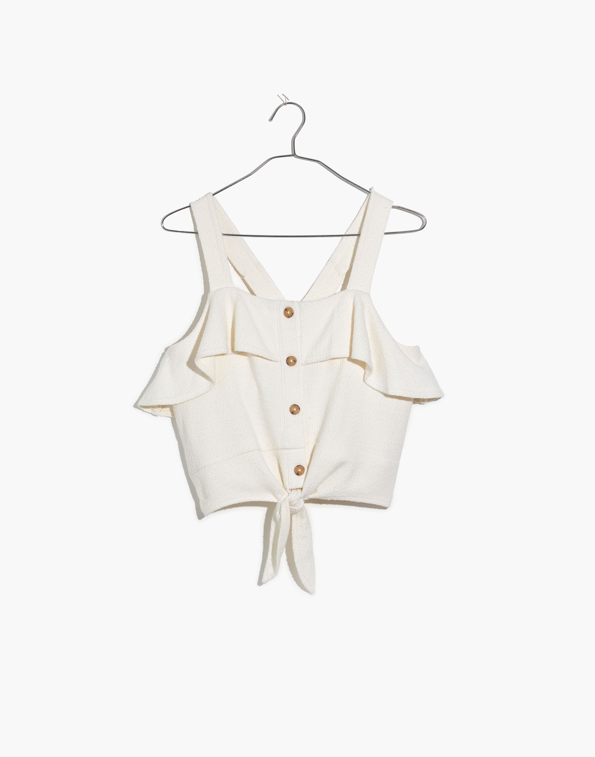 Texture & Thread Ruffle Tie-Front Tank | Madewell