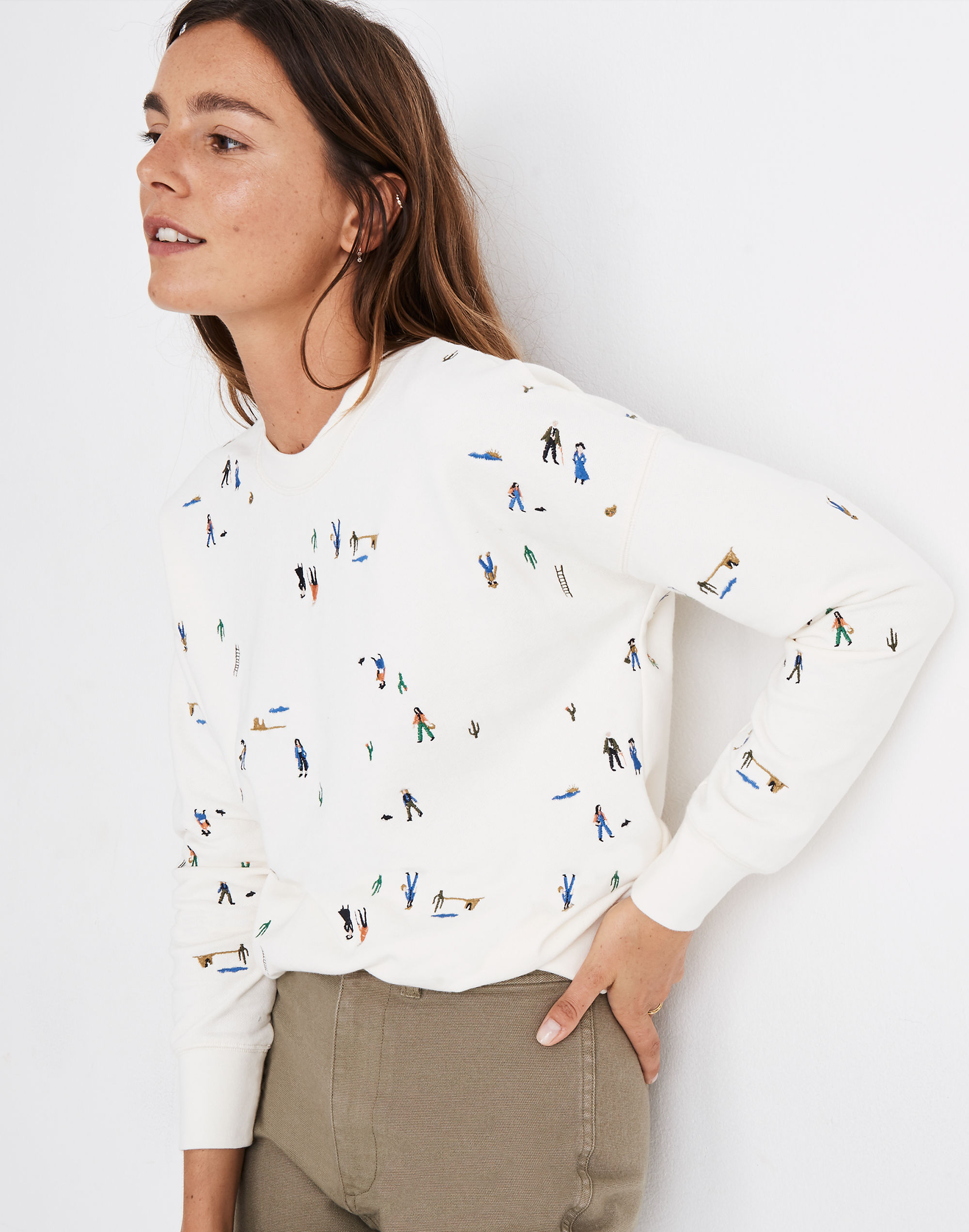 Madewell store embroidered sweatshirt