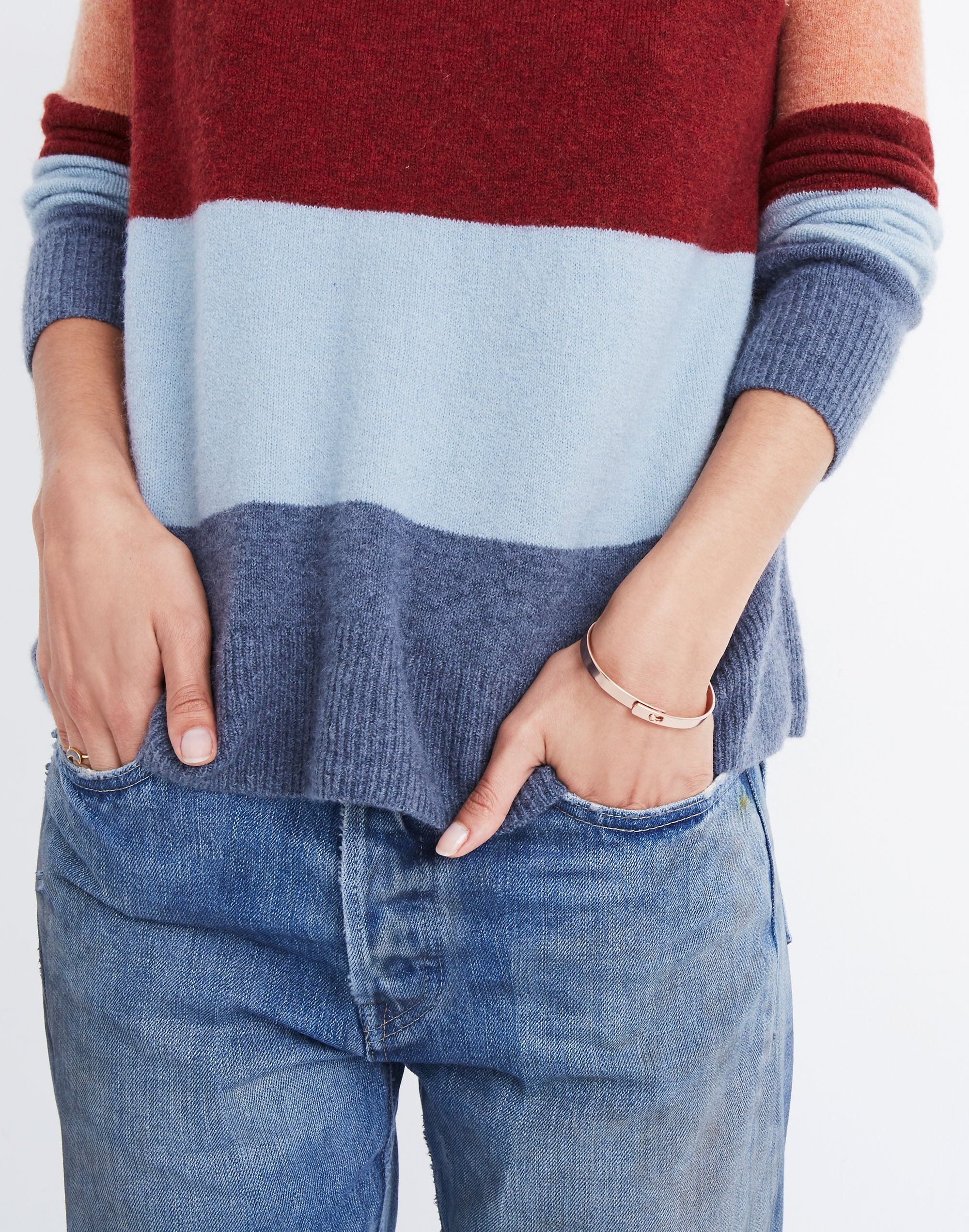 Madewell crofton stripe 2025 pullover sweater