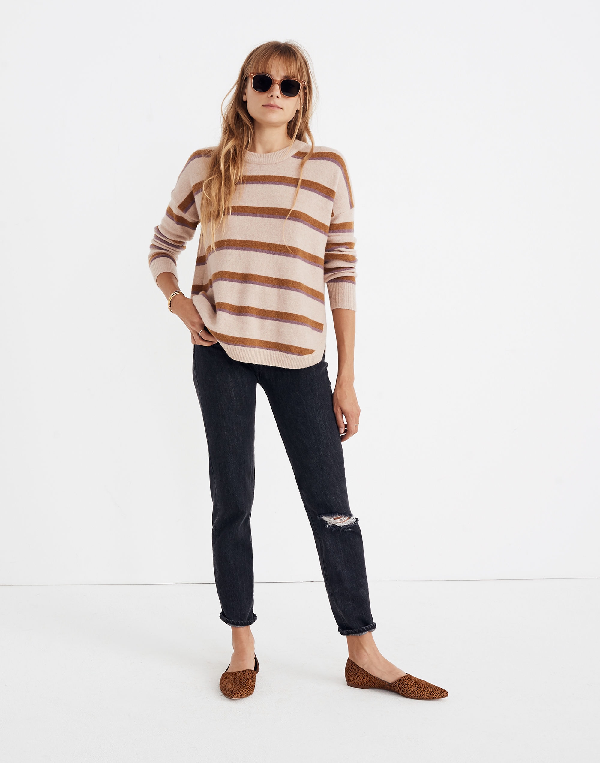 Westlake Striped Pullover Sweater Coziest Yarn | Madewell