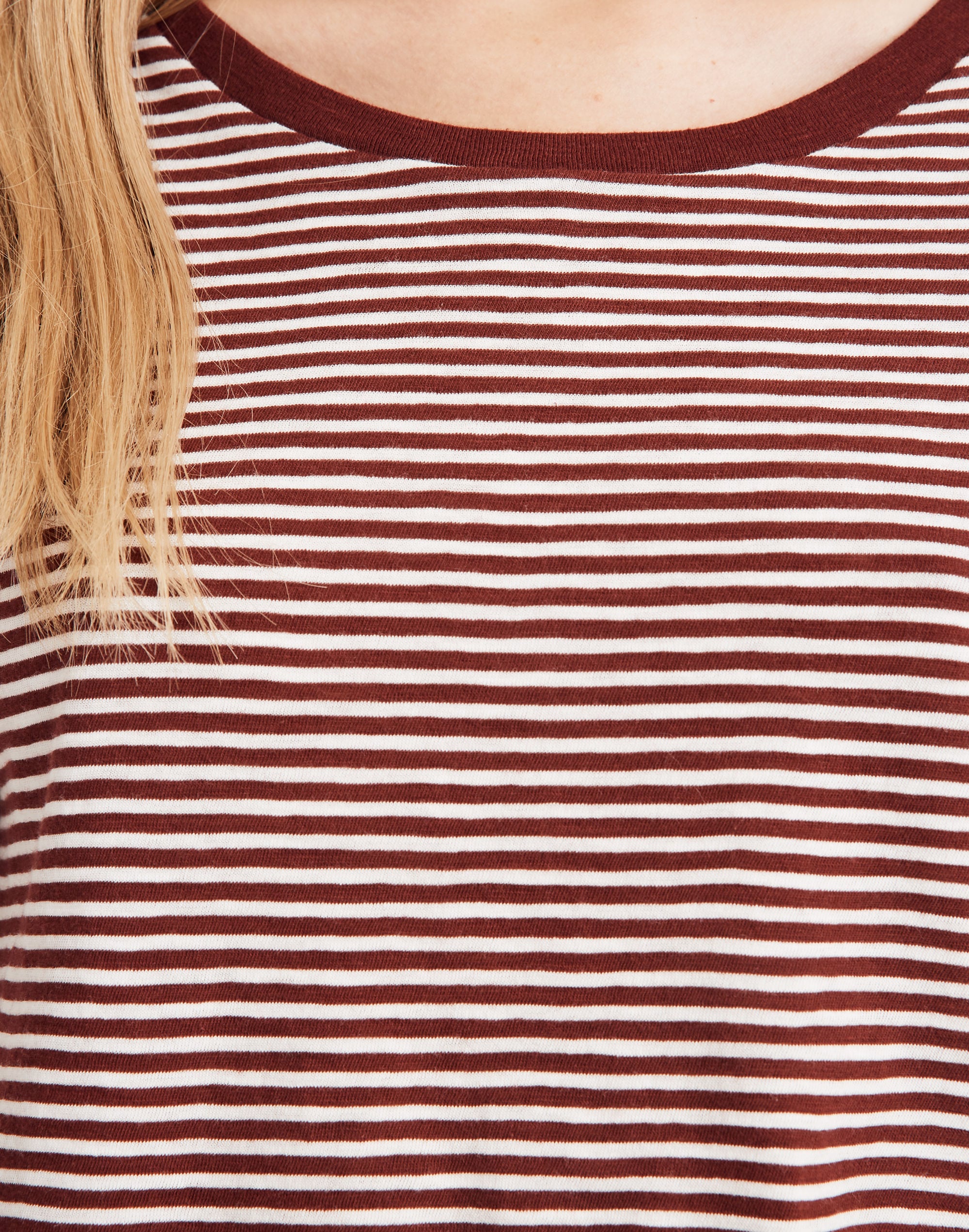 Whisper Cotton Long-Sleeve Crewneck Tee in Daniela Stripe | Madewell