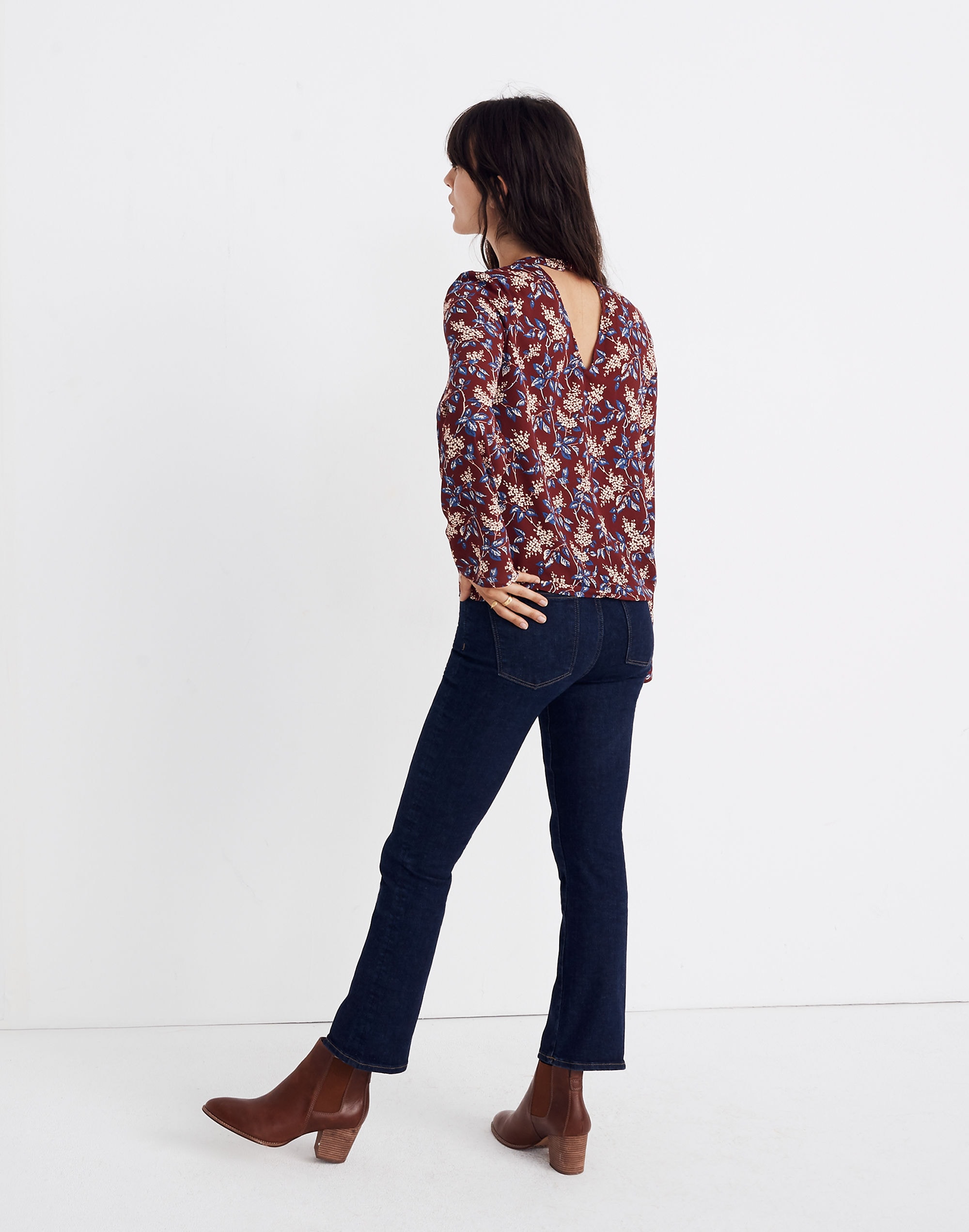 Bell-Sleeve Tie Top Antique Flora | Madewell