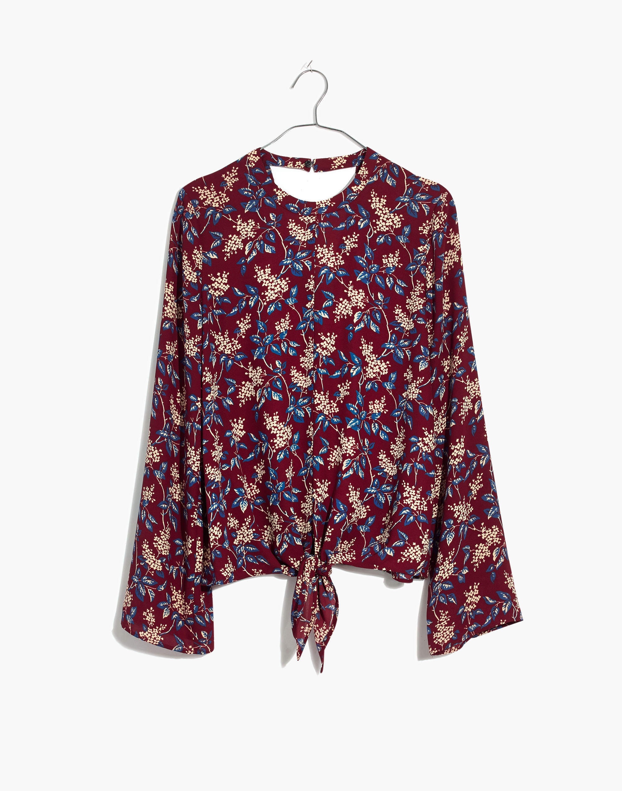 Bell-Sleeve Tie Top Antique Flora | Madewell