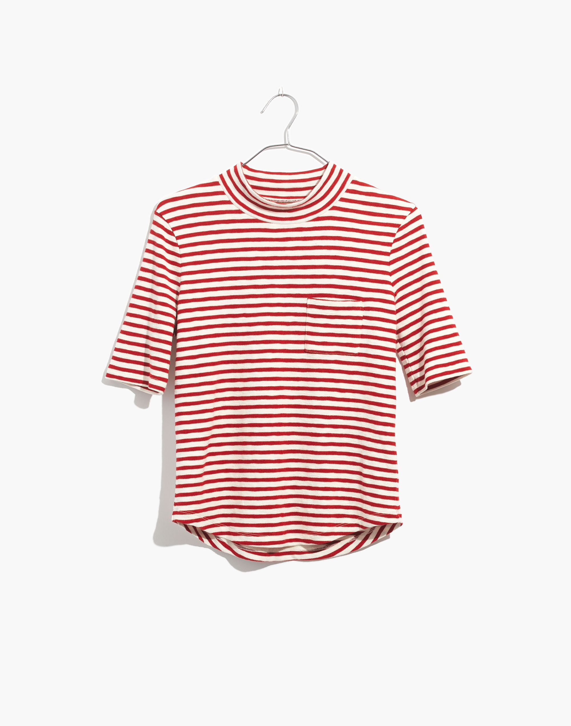 Mockneck Shirttail Tee in Solecito Stripe | Madewell