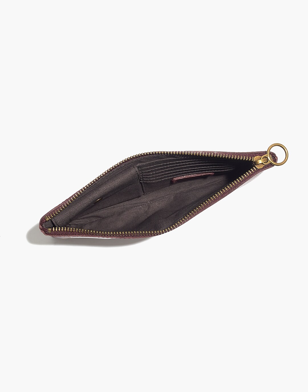 Madewell The Leather Pouch Clutch in English Saddle - Size One S