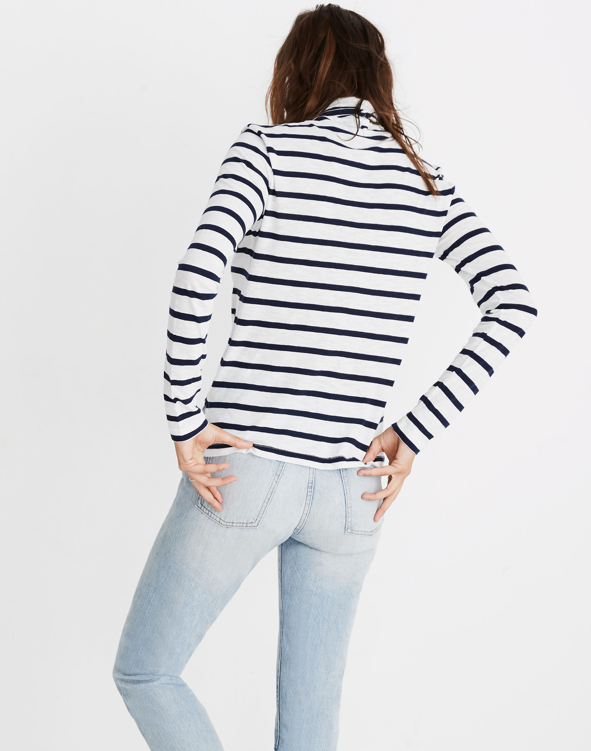 Whisper Cotton Turtleneck Kearney Stripe | Madewell