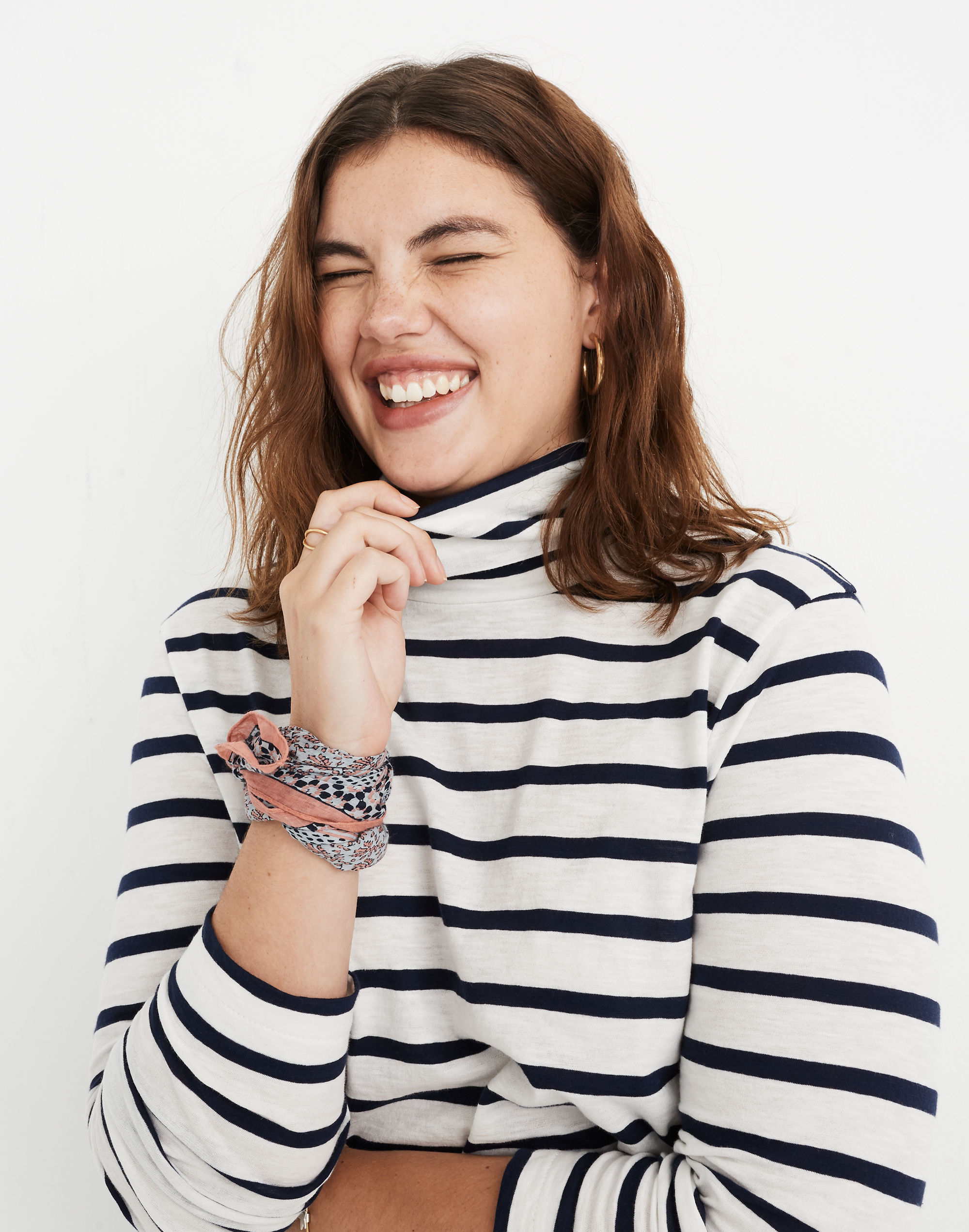 Whisper Cotton Turtleneck Kearney Stripe | Madewell