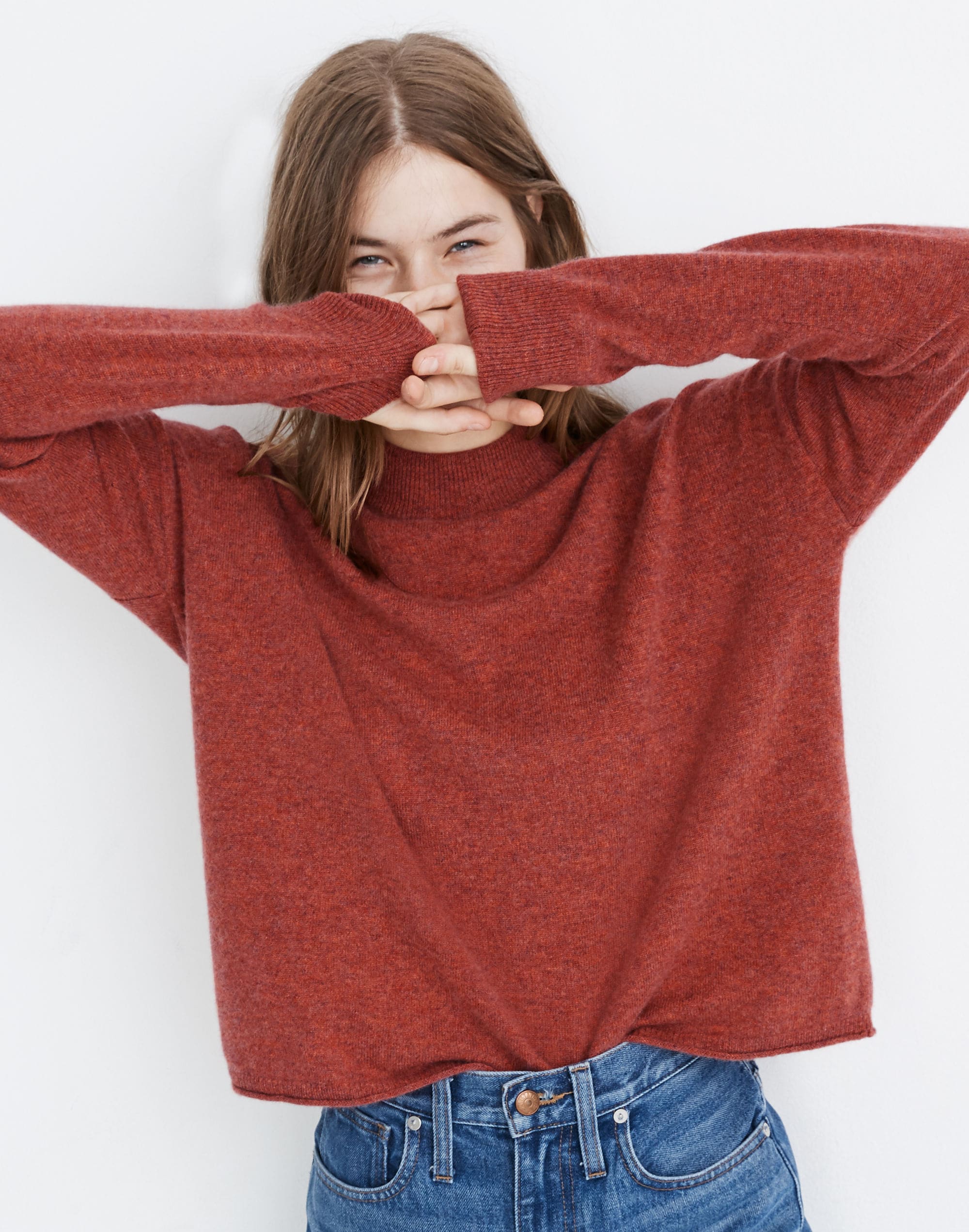 Madewell cashmere mockneck best sale