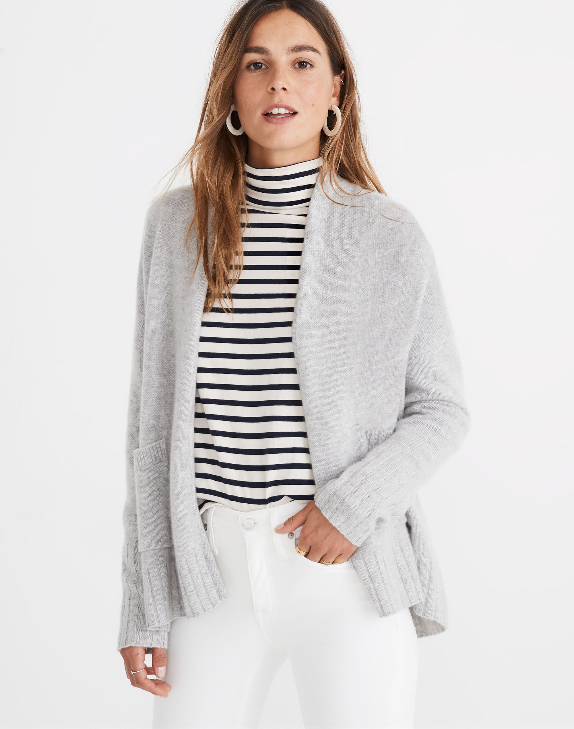 Cashmere Shawl-Collar Cardigan Sweater