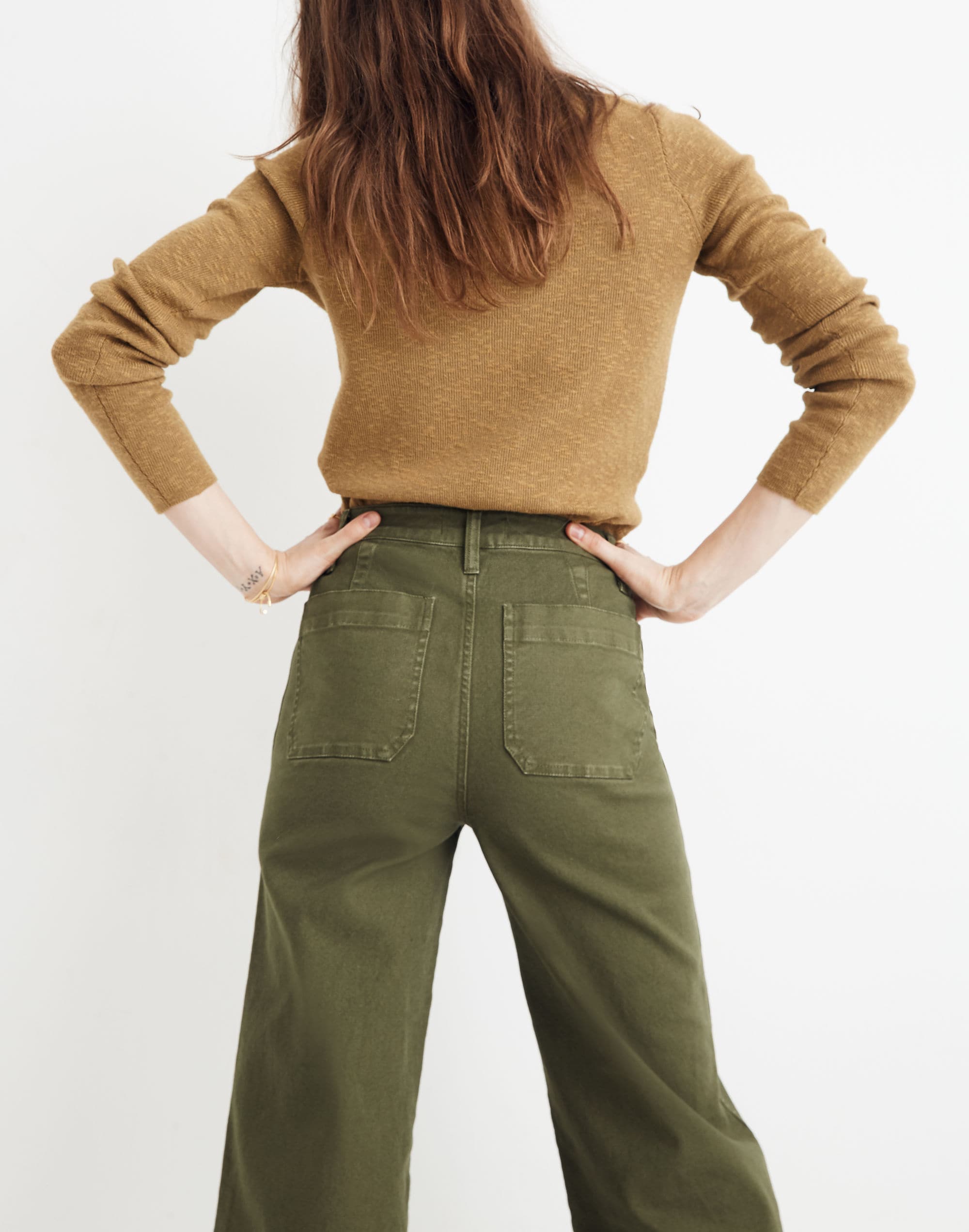 Emmett Wide-Leg Crop Pants: Button-Front Edition | Madewell