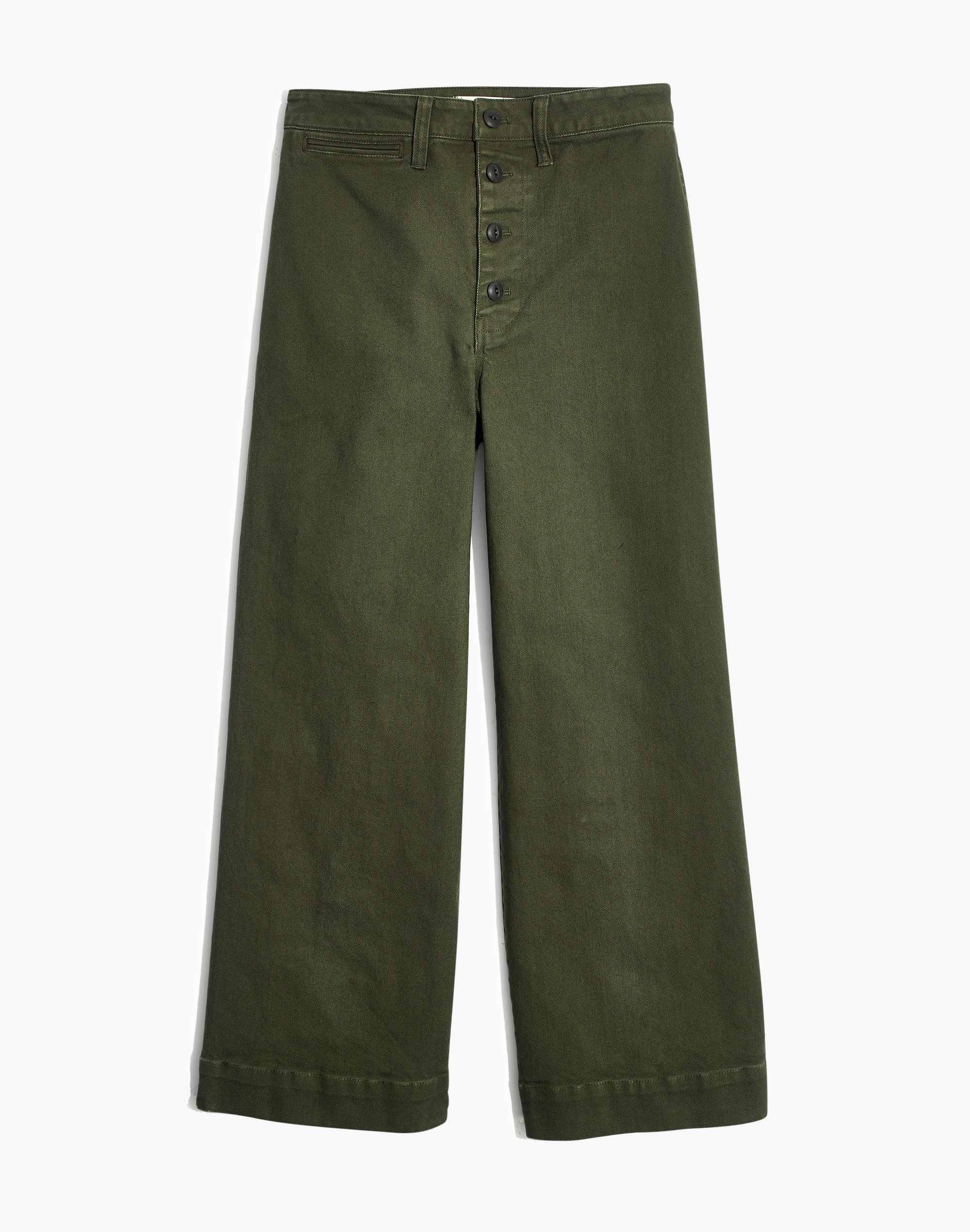 Emmett Wide-Leg Crop Pants: Button-Front Edition | Madewell