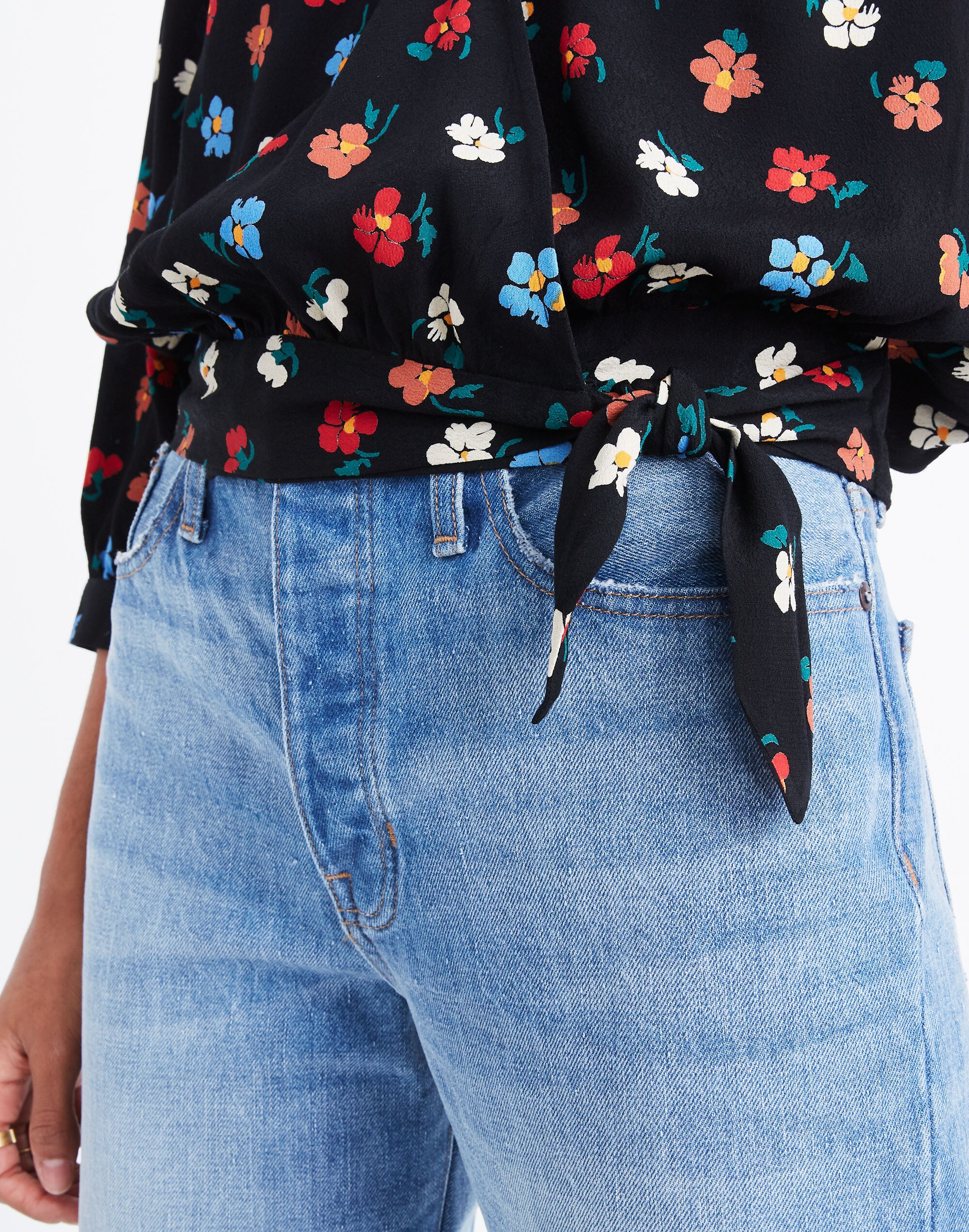 Wrap Top in Pressed Flowers | Madewell