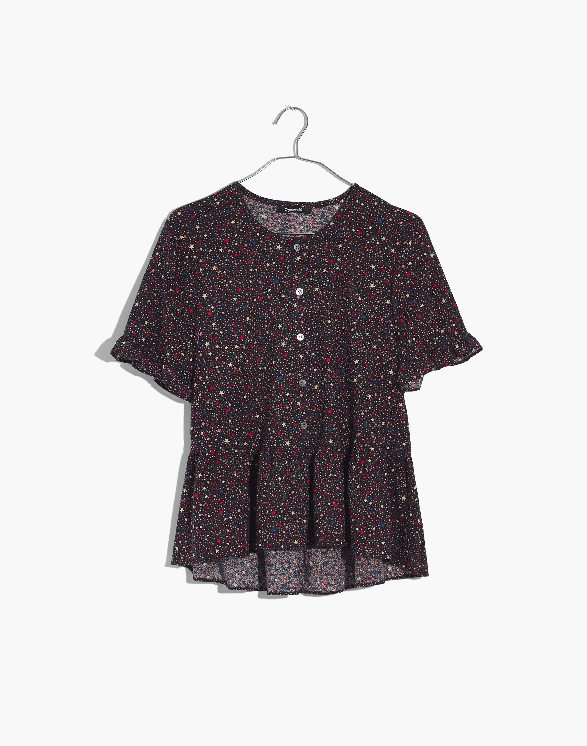 Studio Ruffle-Hem Top Starry Night | Madewell