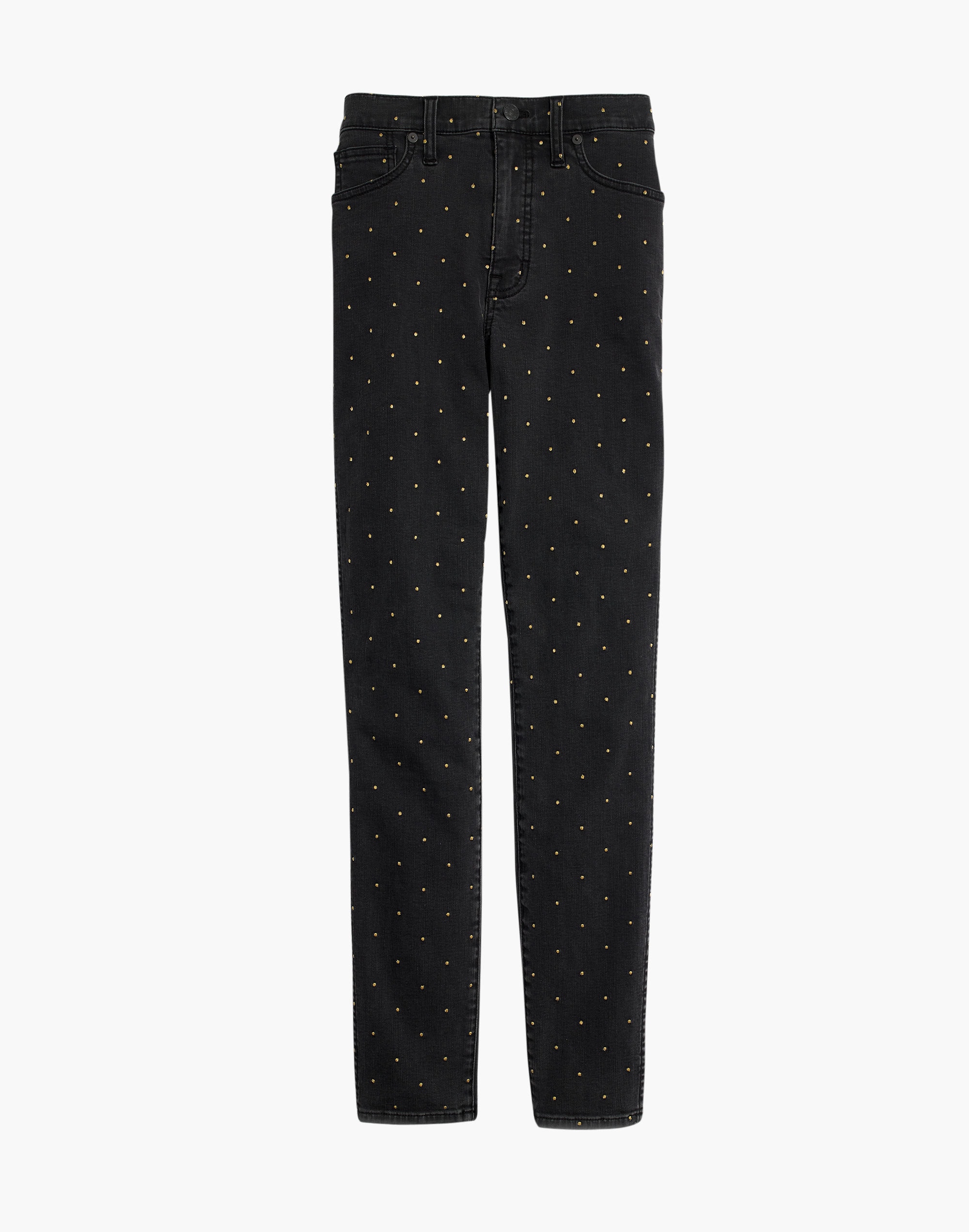 10" High-Rise Skinny Jeans: Metallic Dot Edition | Madewell