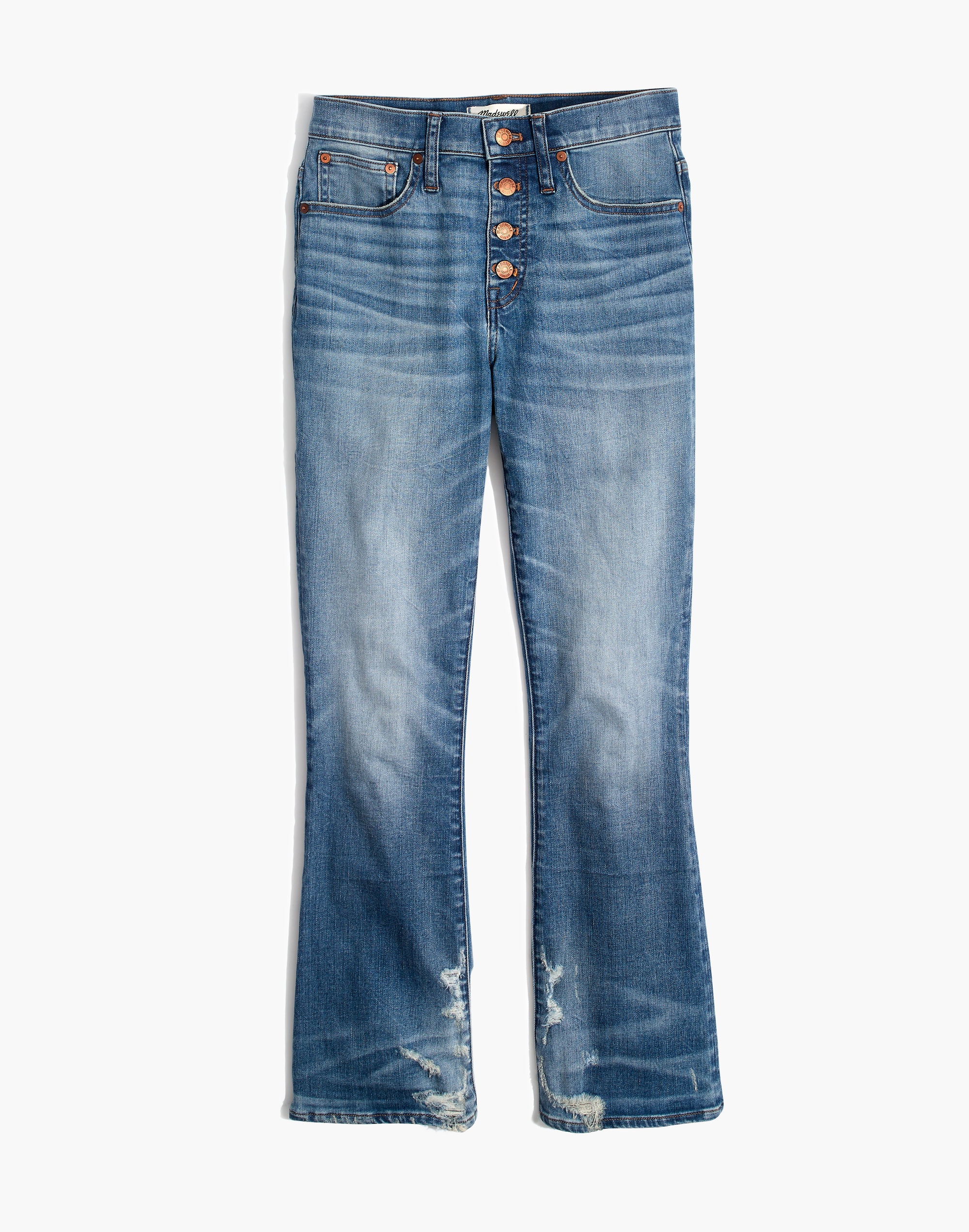 Petite Cali Demi-Boot Jeans Bess Wash: Button-Front Edition | Madewell