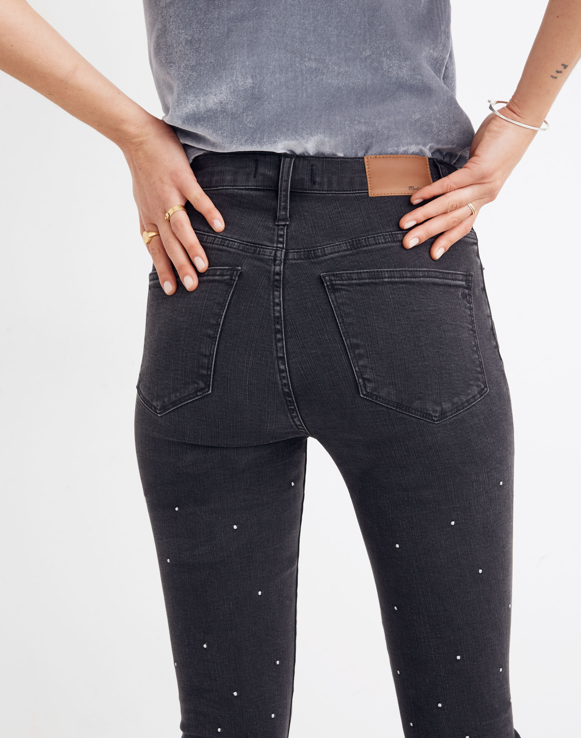 Petite Cali Demi-Boot Jeans: Scattered Metallic Dots Edition | Madewell