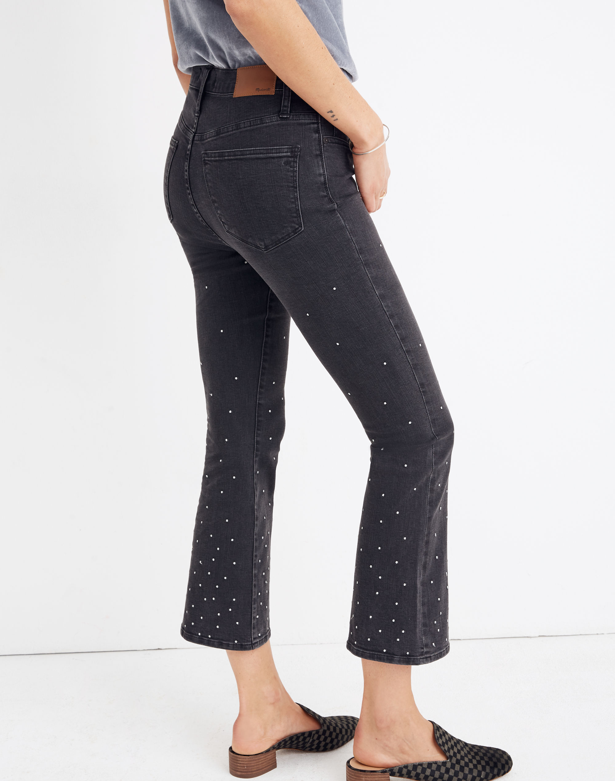 Petite Cali Demi-Boot Jeans: Scattered Metallic Dots Edition | Madewell