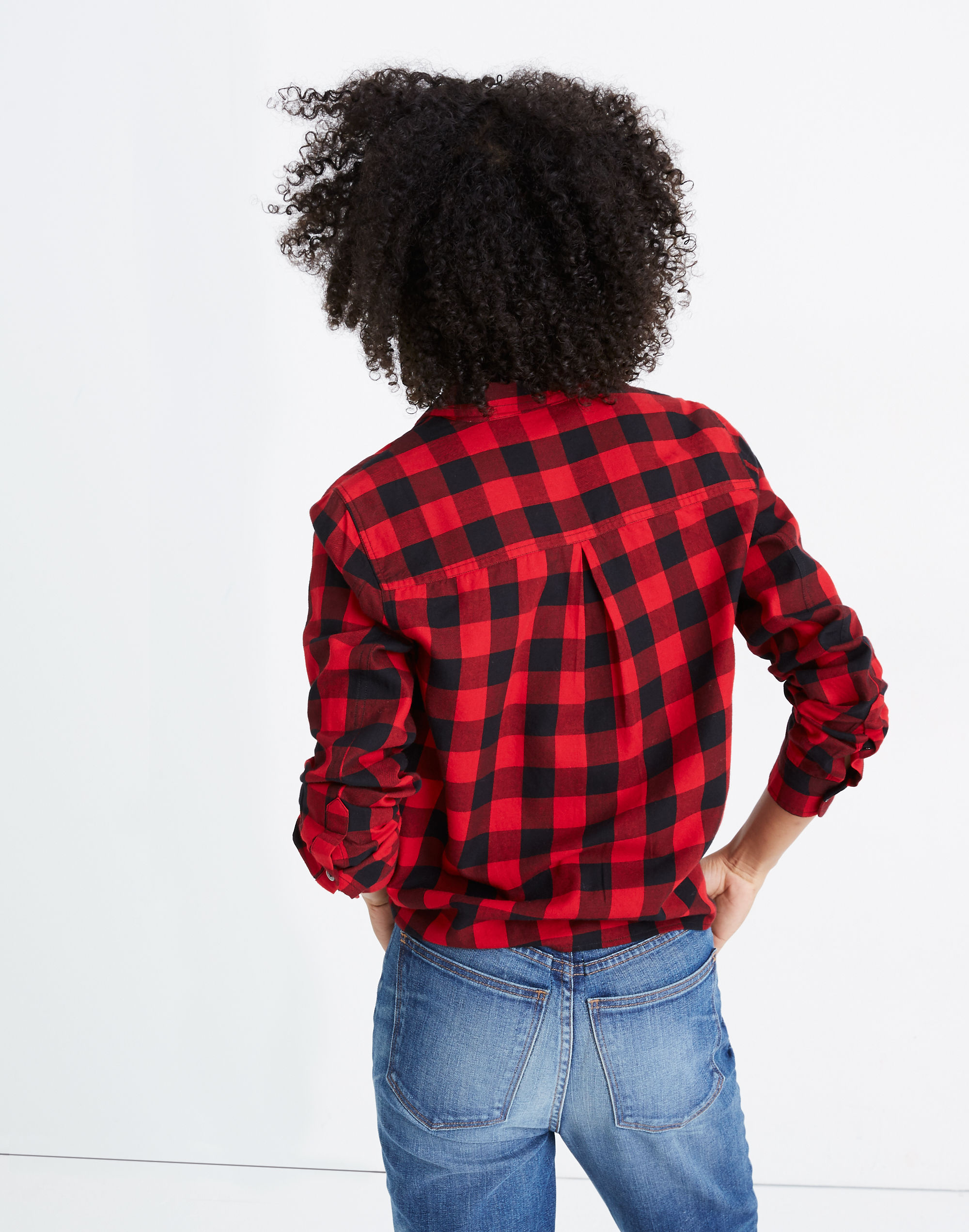 Flannel Tie-Front Shirt in Buffalo Check | Madewell