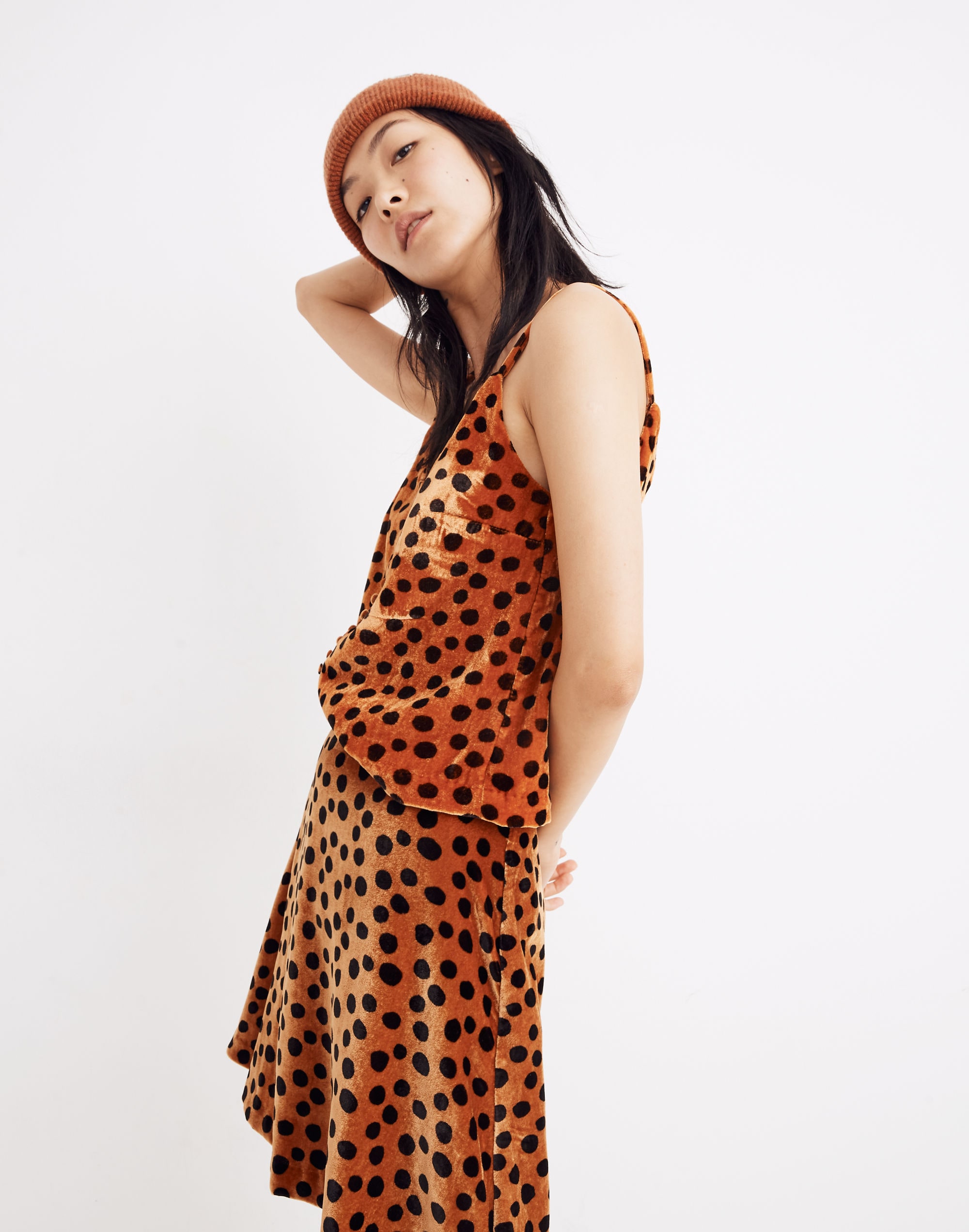 Velvet Button-Front Cami in Leopard Dot | Madewell