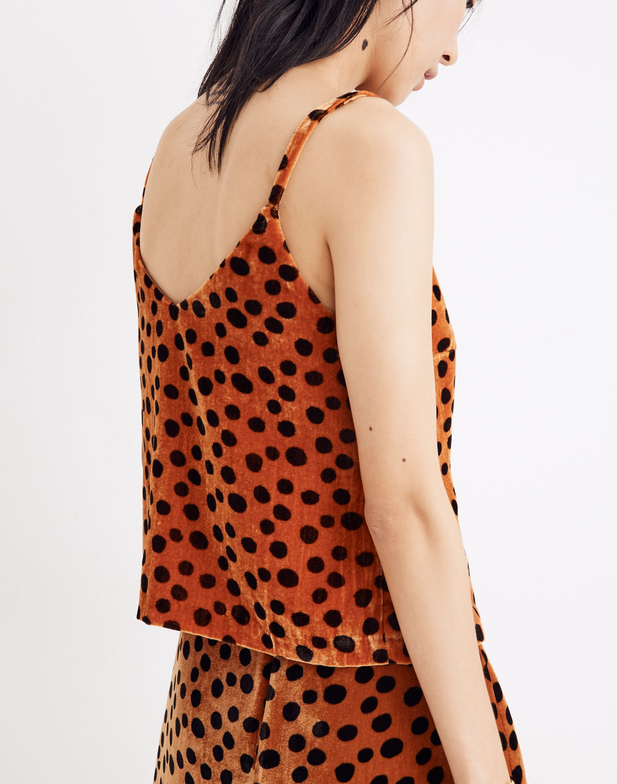 Velvet Button-Front Cami in Leopard Dot | Madewell