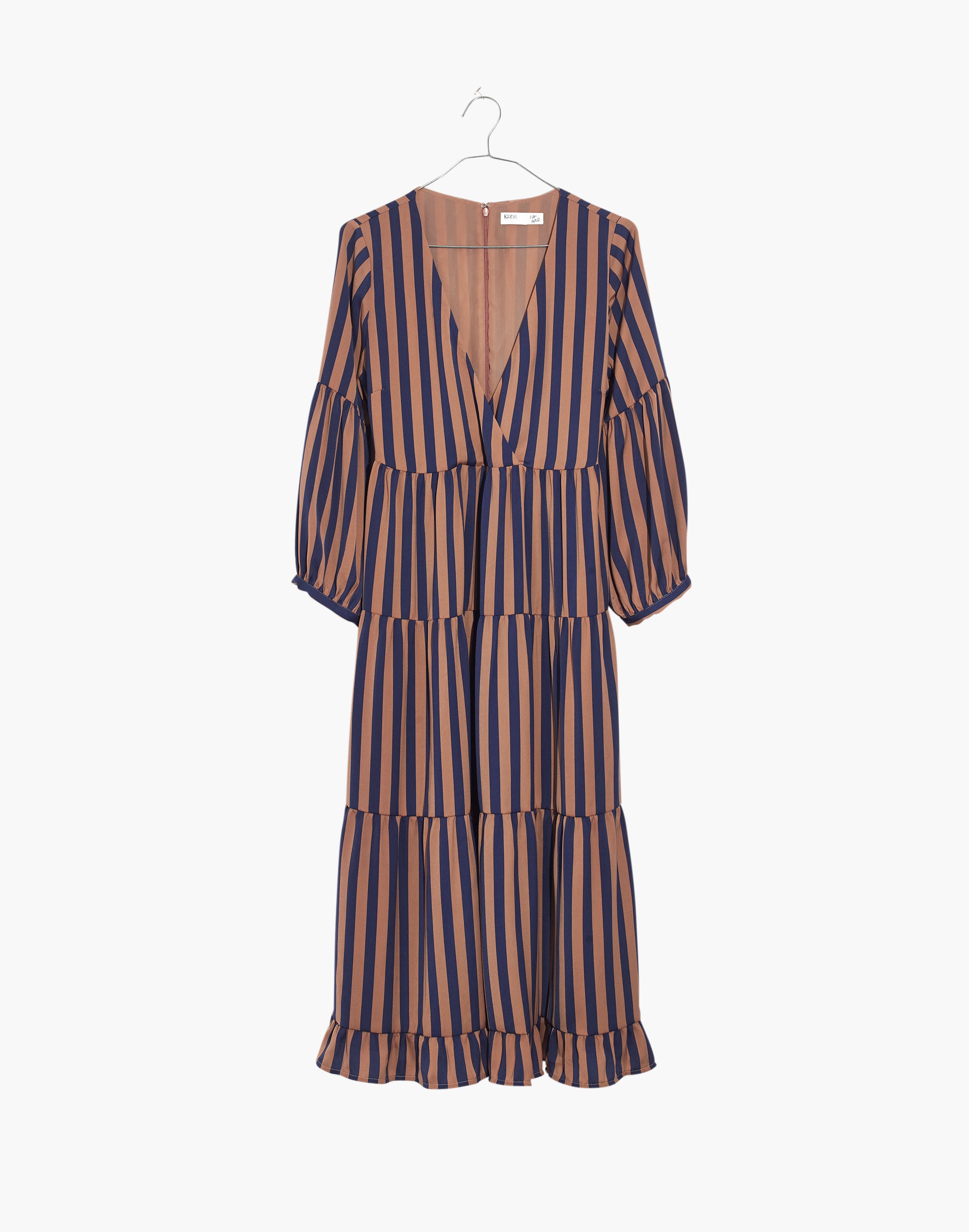 Madewell striped satin cheap midi dress