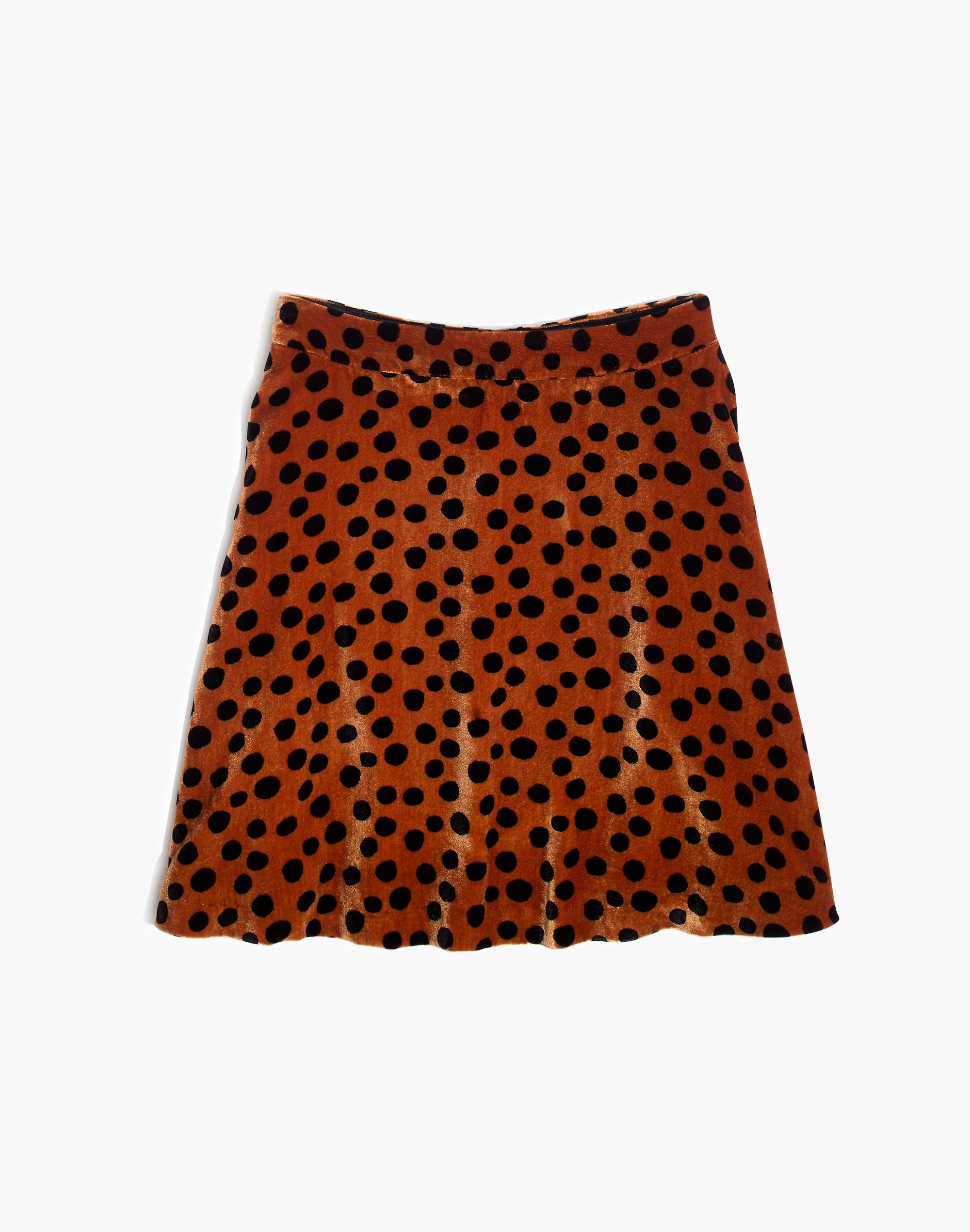 Velvet Circle Mini Skirt in Leopard Dot | Madewell