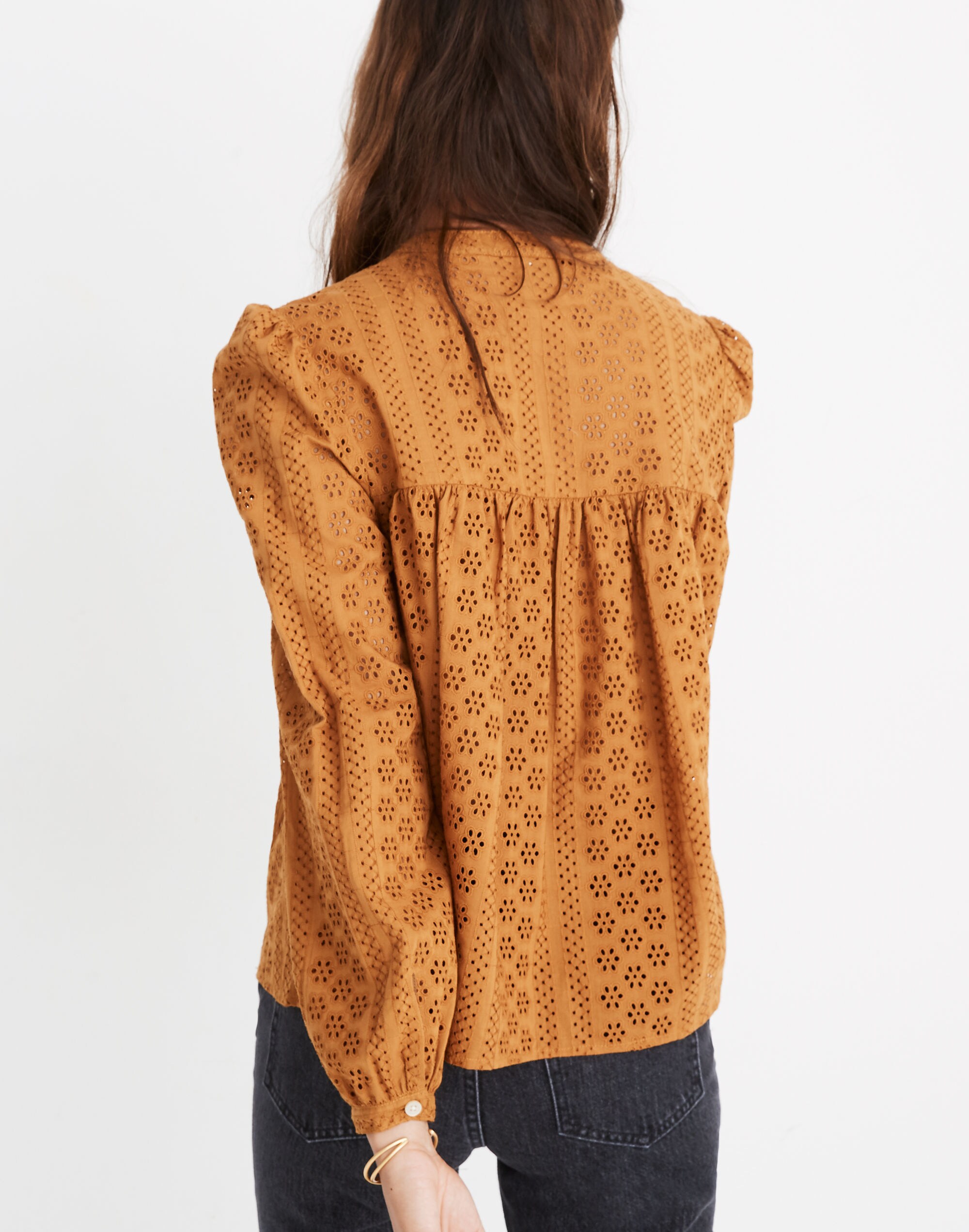 Eyelet Double-Tie Peasant Top | Madewell