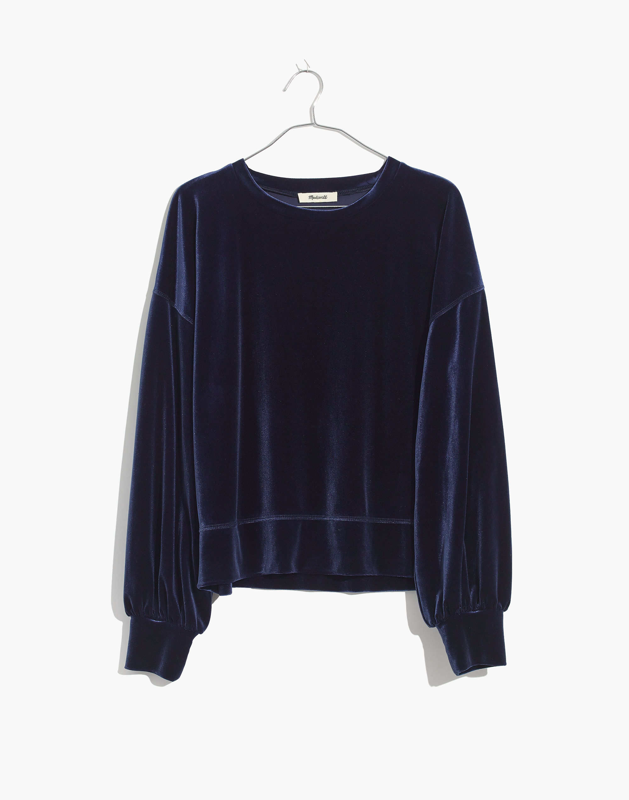 Velvet Balloon-Sleeve Sweatshirt | Madewell